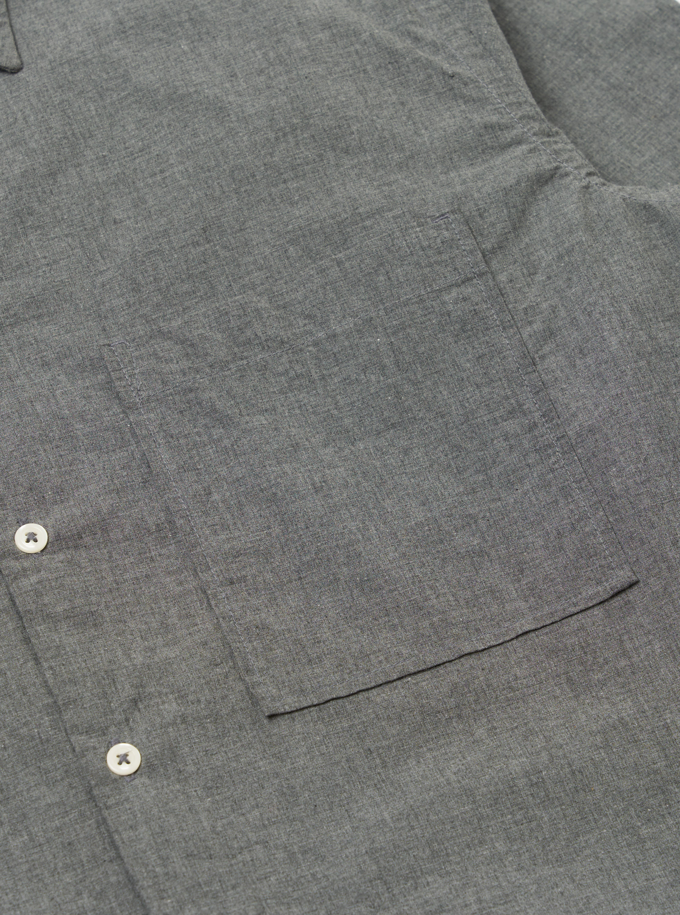 Charcoal Organic Chambray Lucky Shirt - Image 6