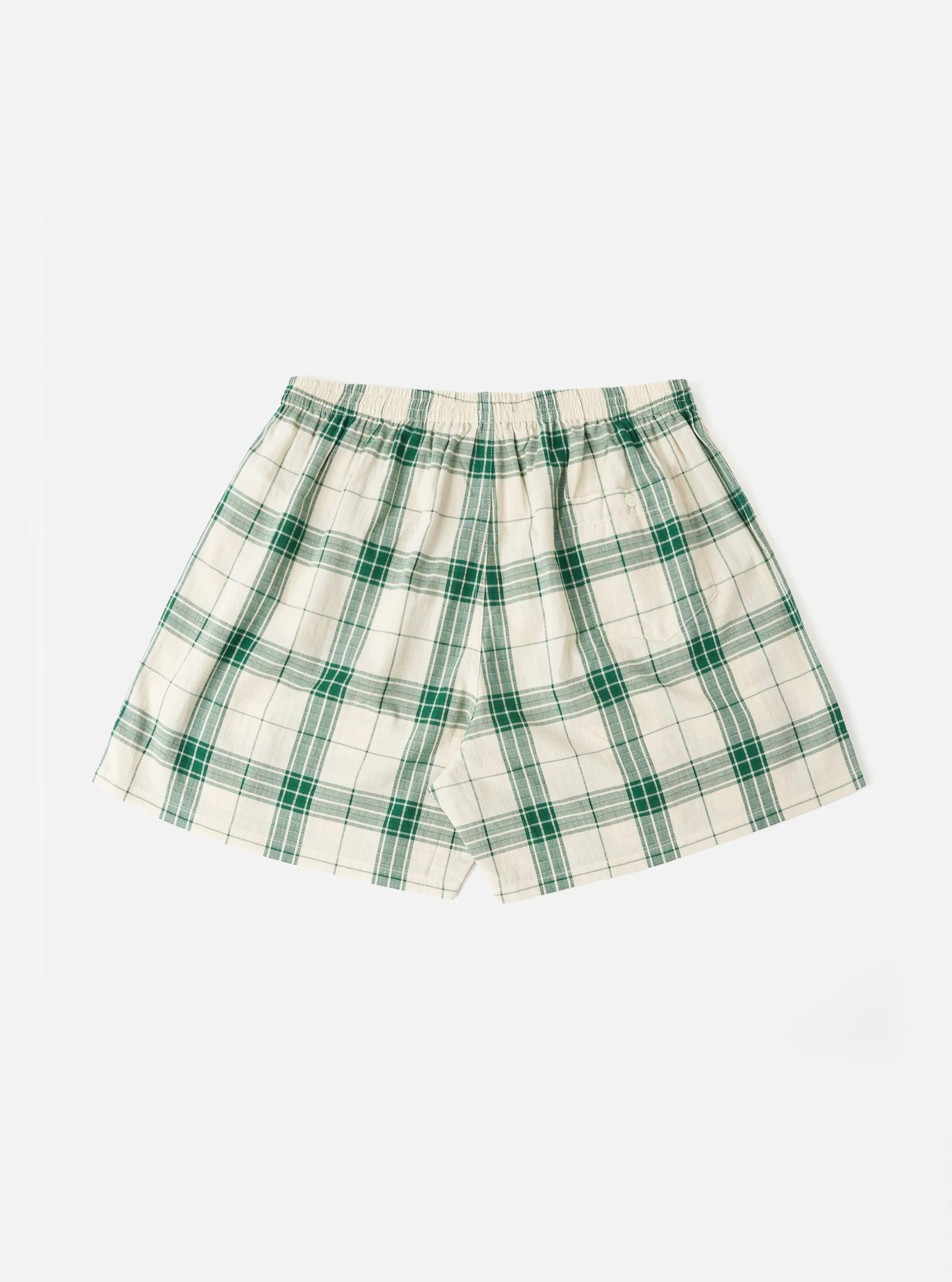 Ecru/Green Madras Check Boxer Short - Image 3