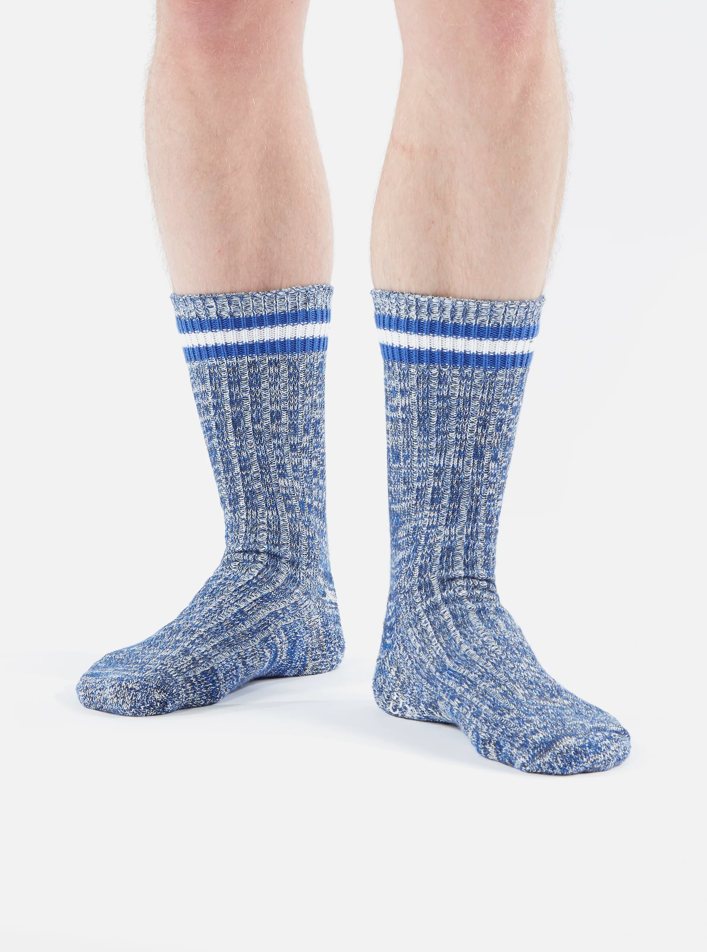 Navy Cotton Everyday Stripe Sock - Image 4