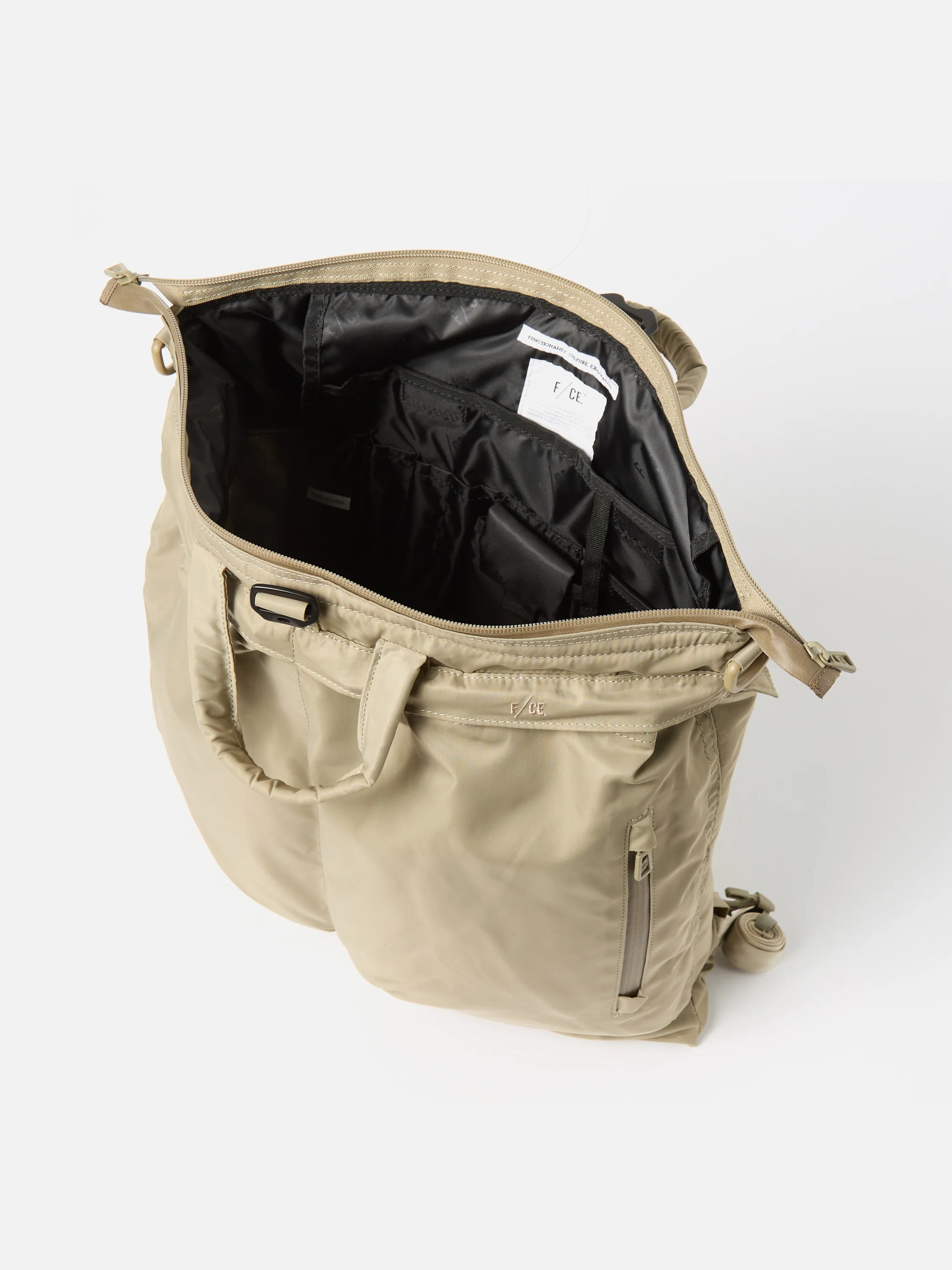 F/CE.® Sage Green Recycled Twill 3-Way Helmet Bag - Image 9