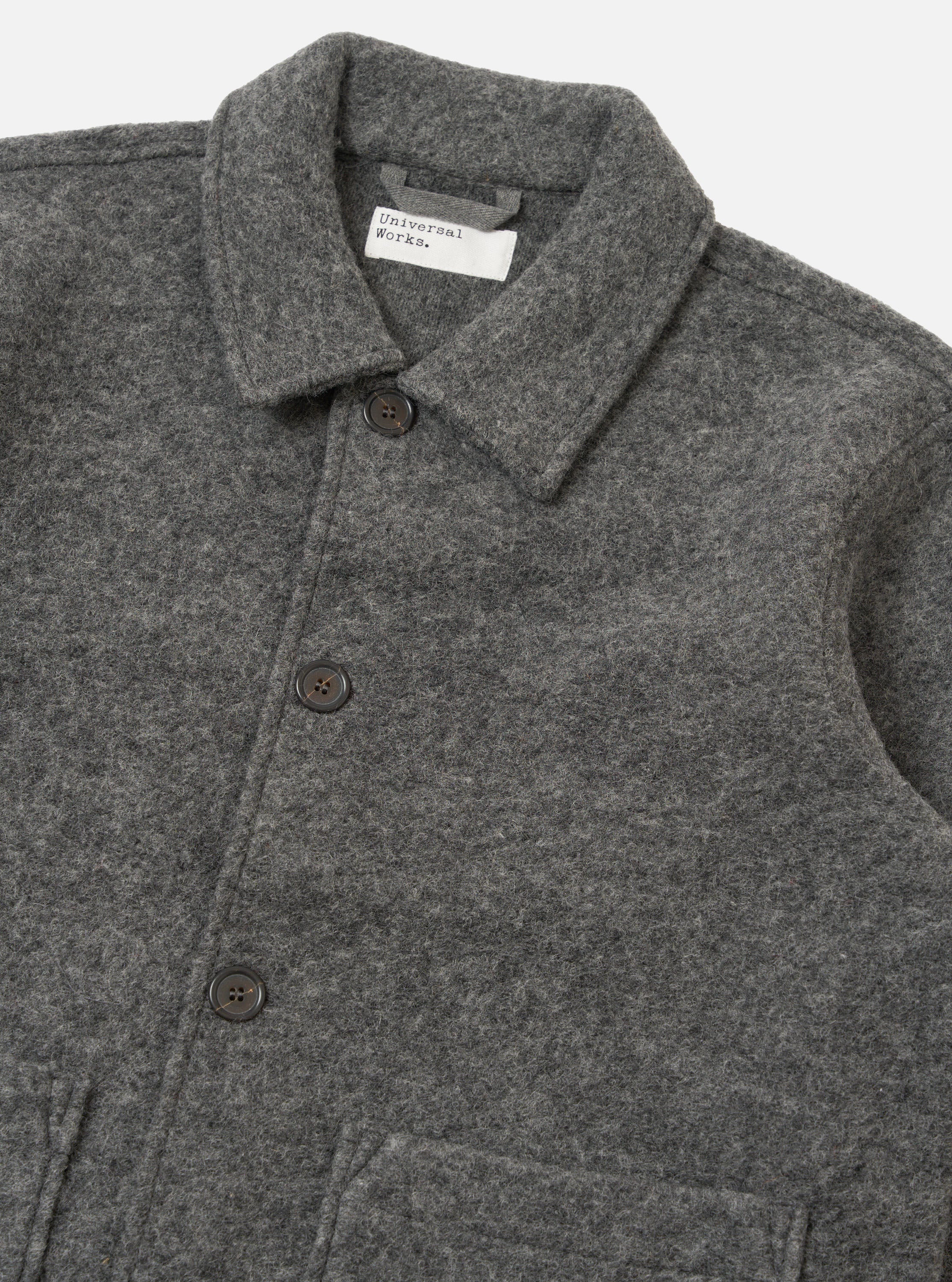 Grey Marl Wool Fleece Rams Jacket - Image 6