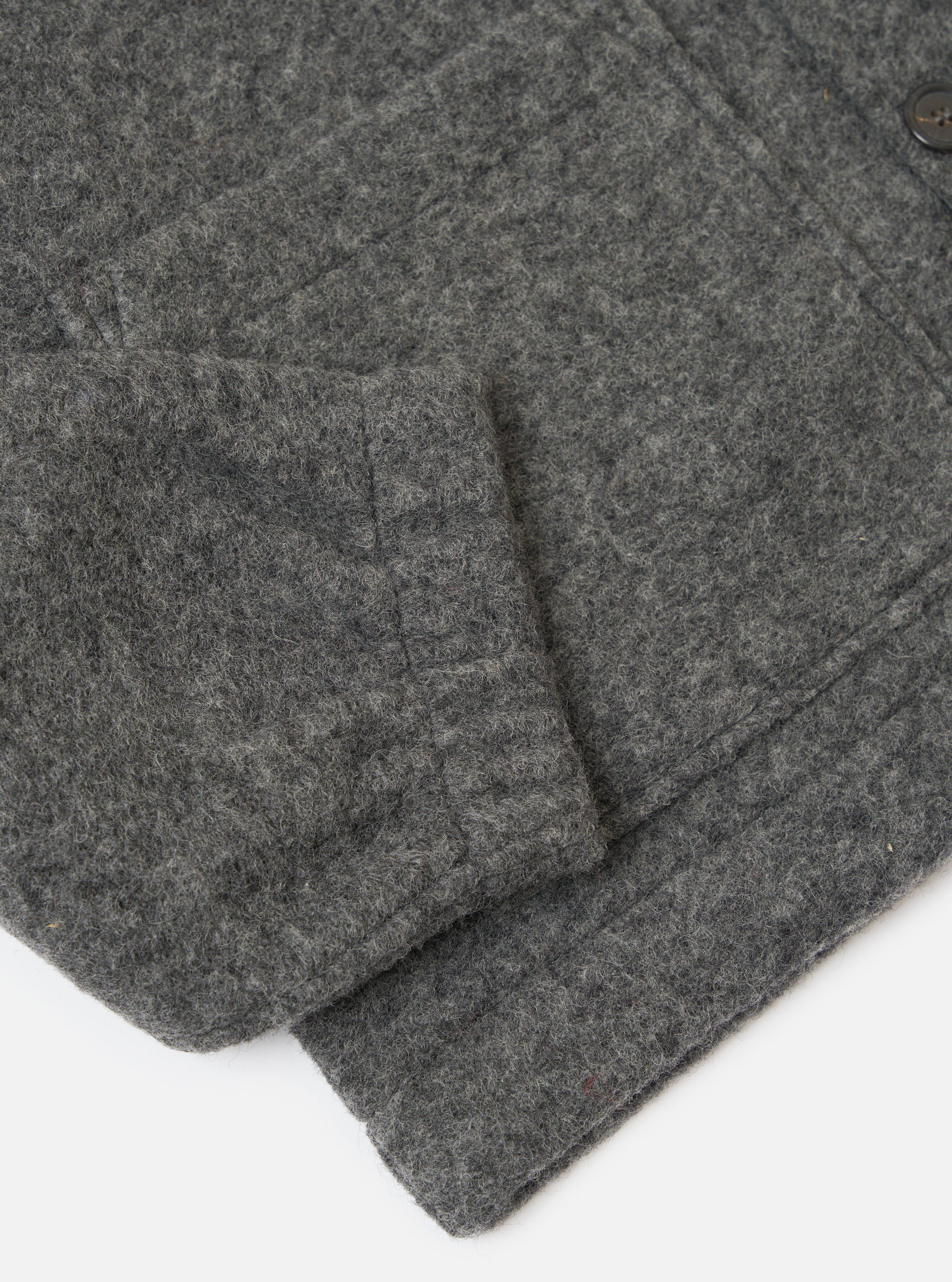 Grey Marl Wool Fleece Rams Jacket - Image 7