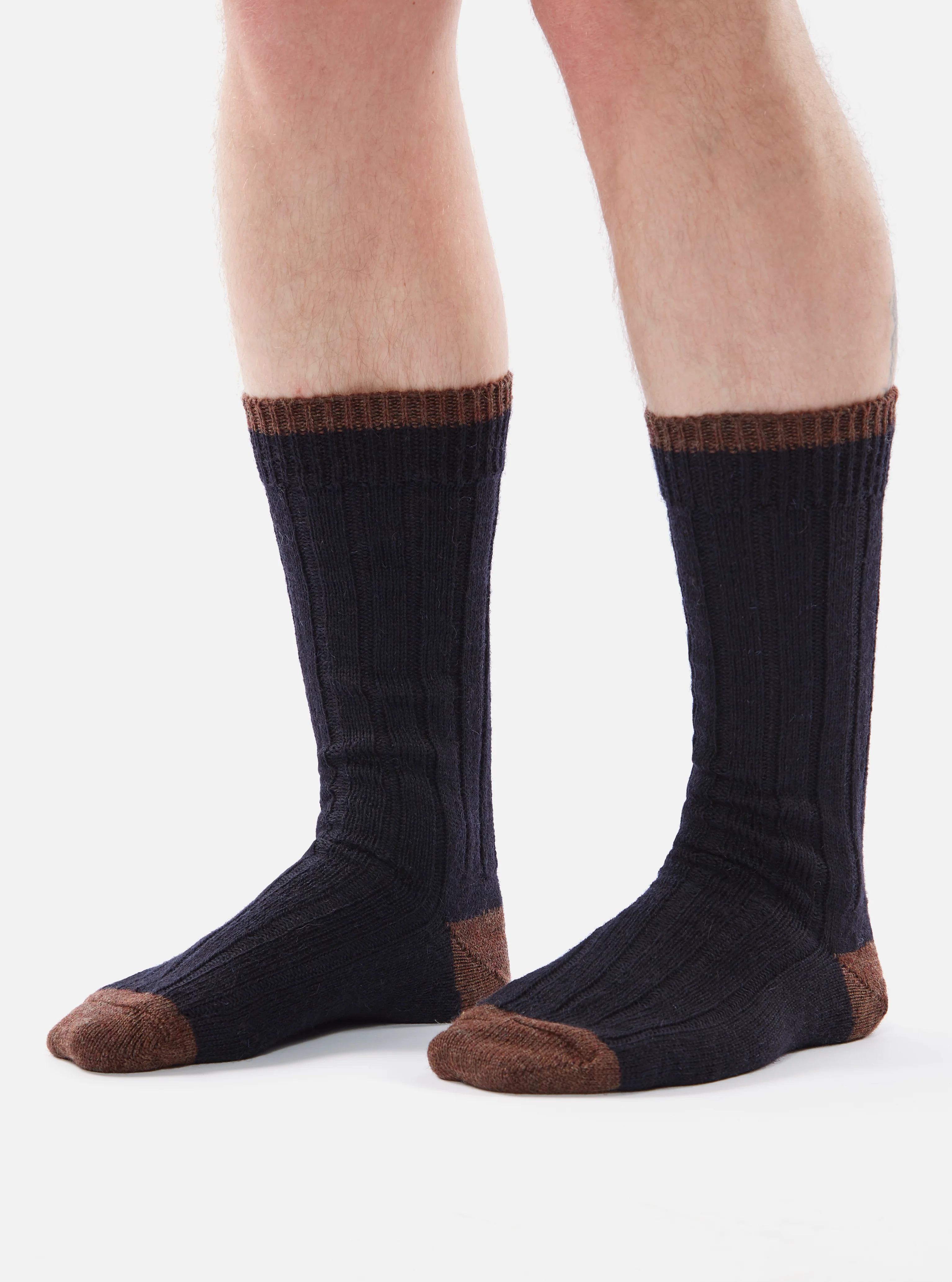 Navy Wool Hike Sock - Image 4