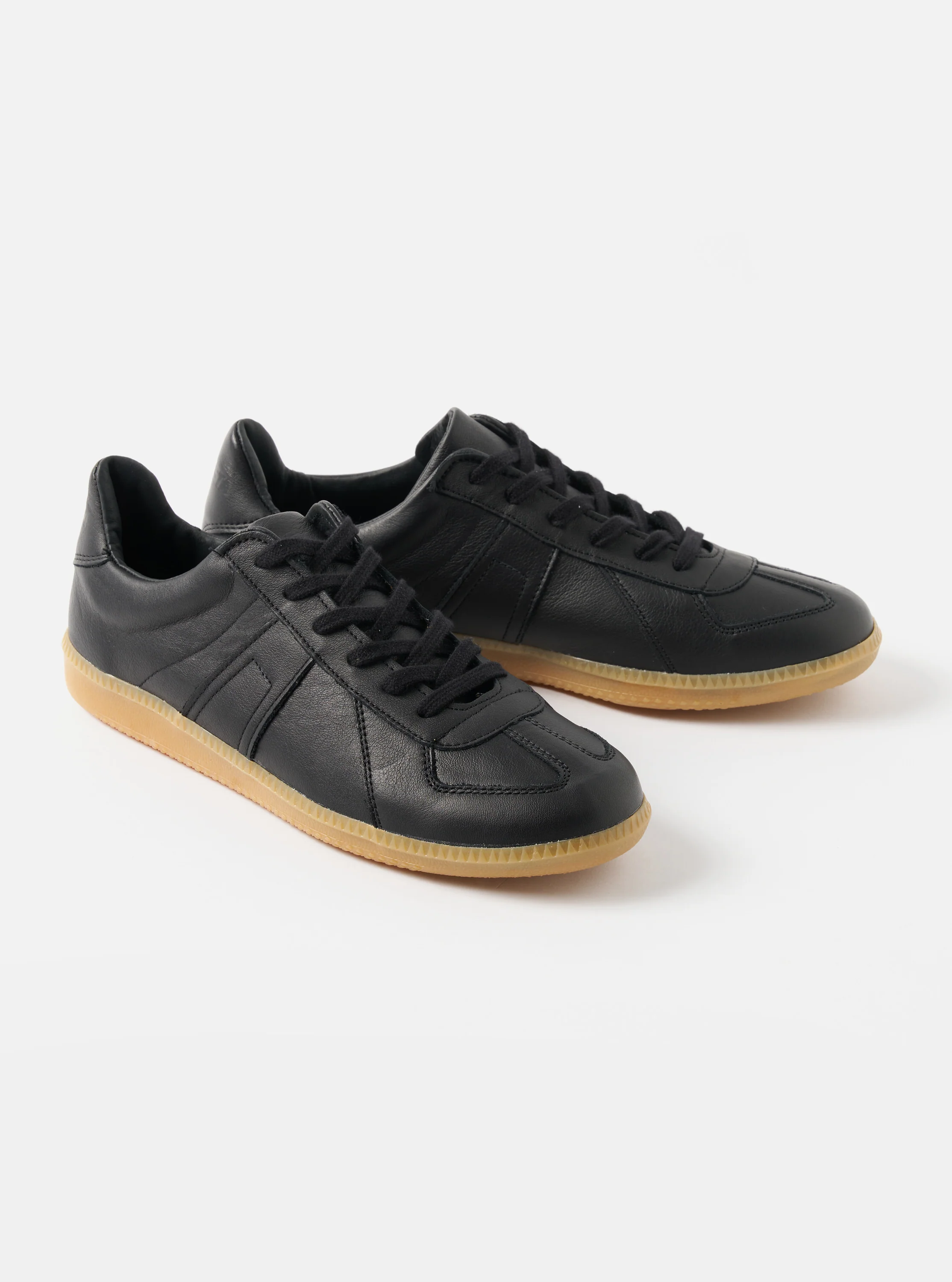 Novesta for Universal Works Black Leather German Army Trainer - Image 4