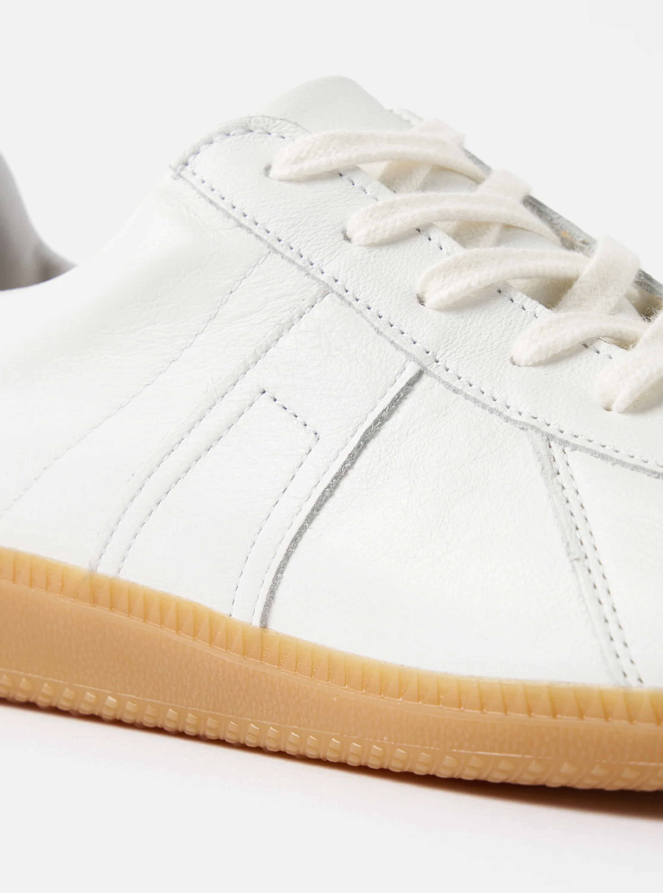 Novesta for Universal Works Off-White/White Leather German Army Trainer - Image 3