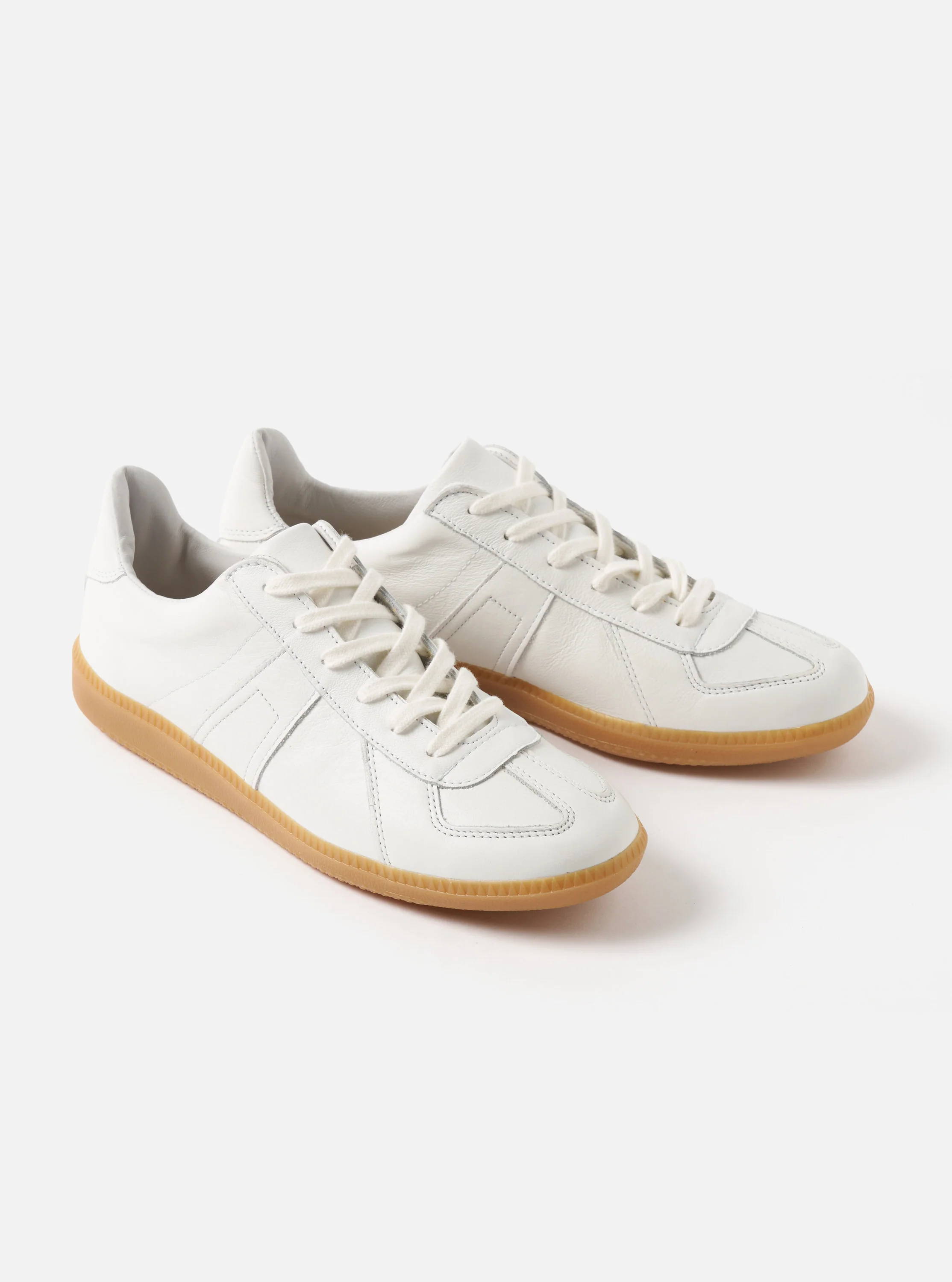 Novesta for Universal Works Off-White/White Leather German Army Trainer - Image 4