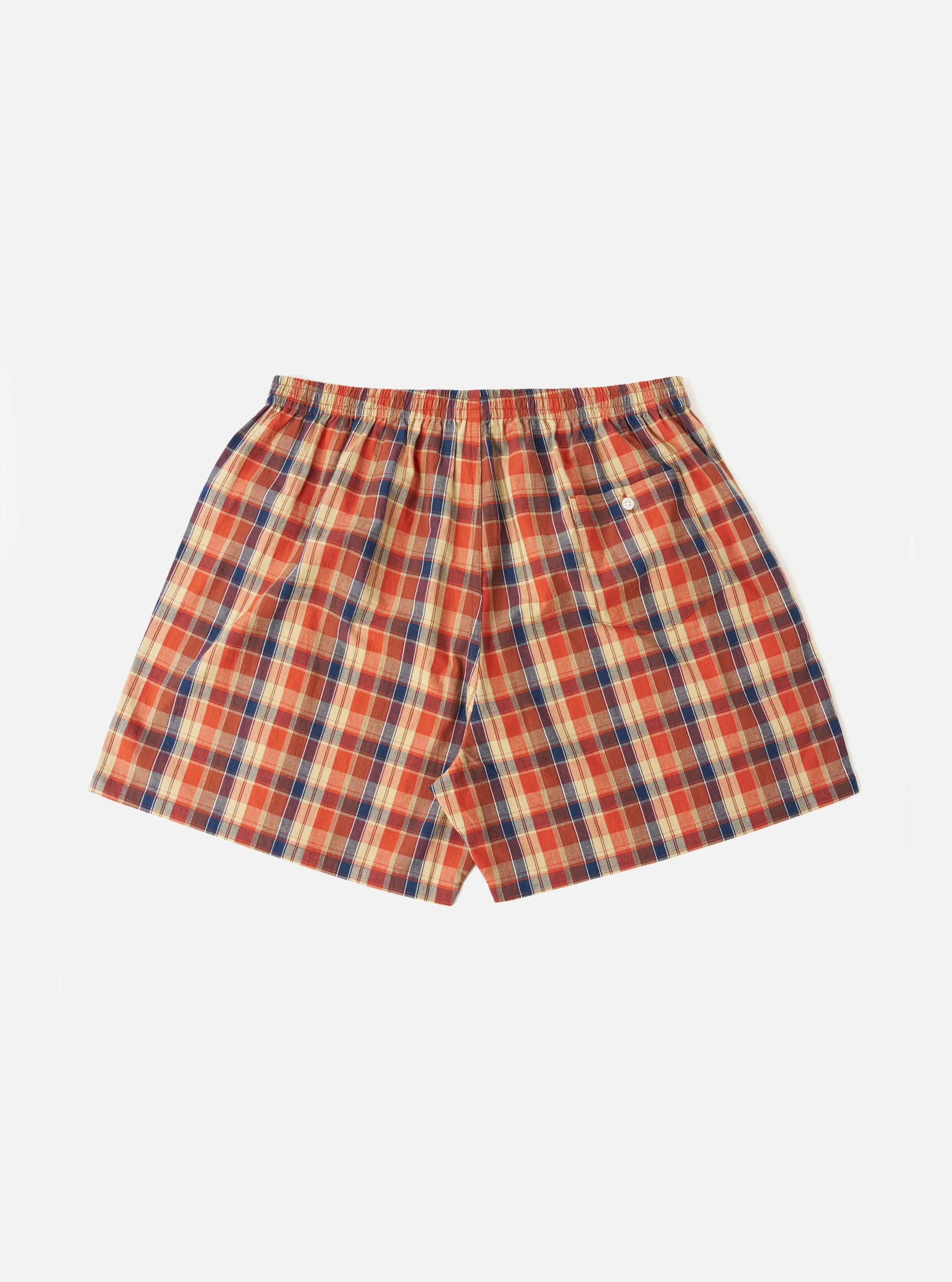 Orange/Navy Madras Check Boxer Short - Image 3