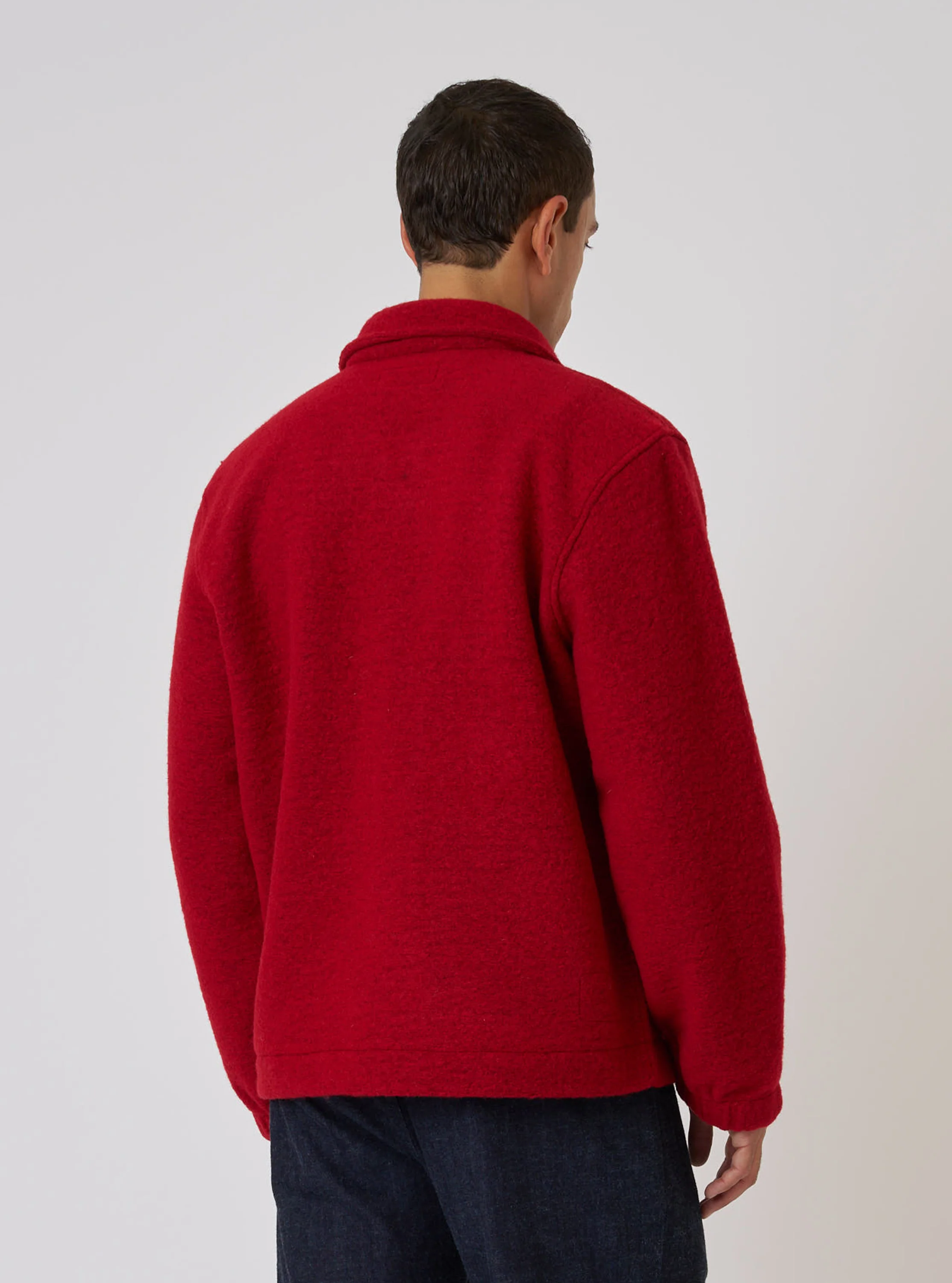 Red Wool Fleece Rams Jacket - Image 3