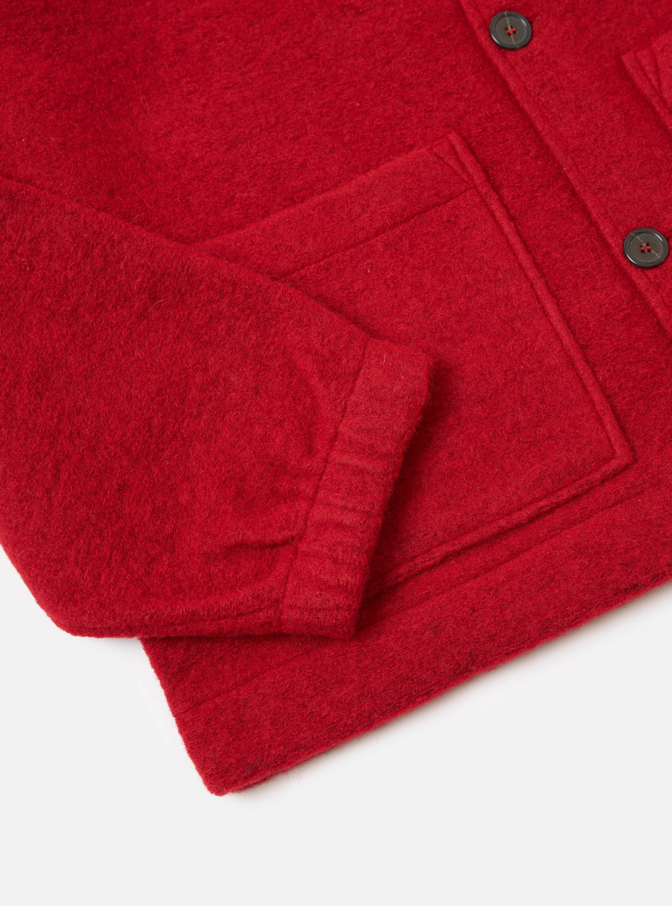 Red Wool Fleece Rams Jacket - Image 7