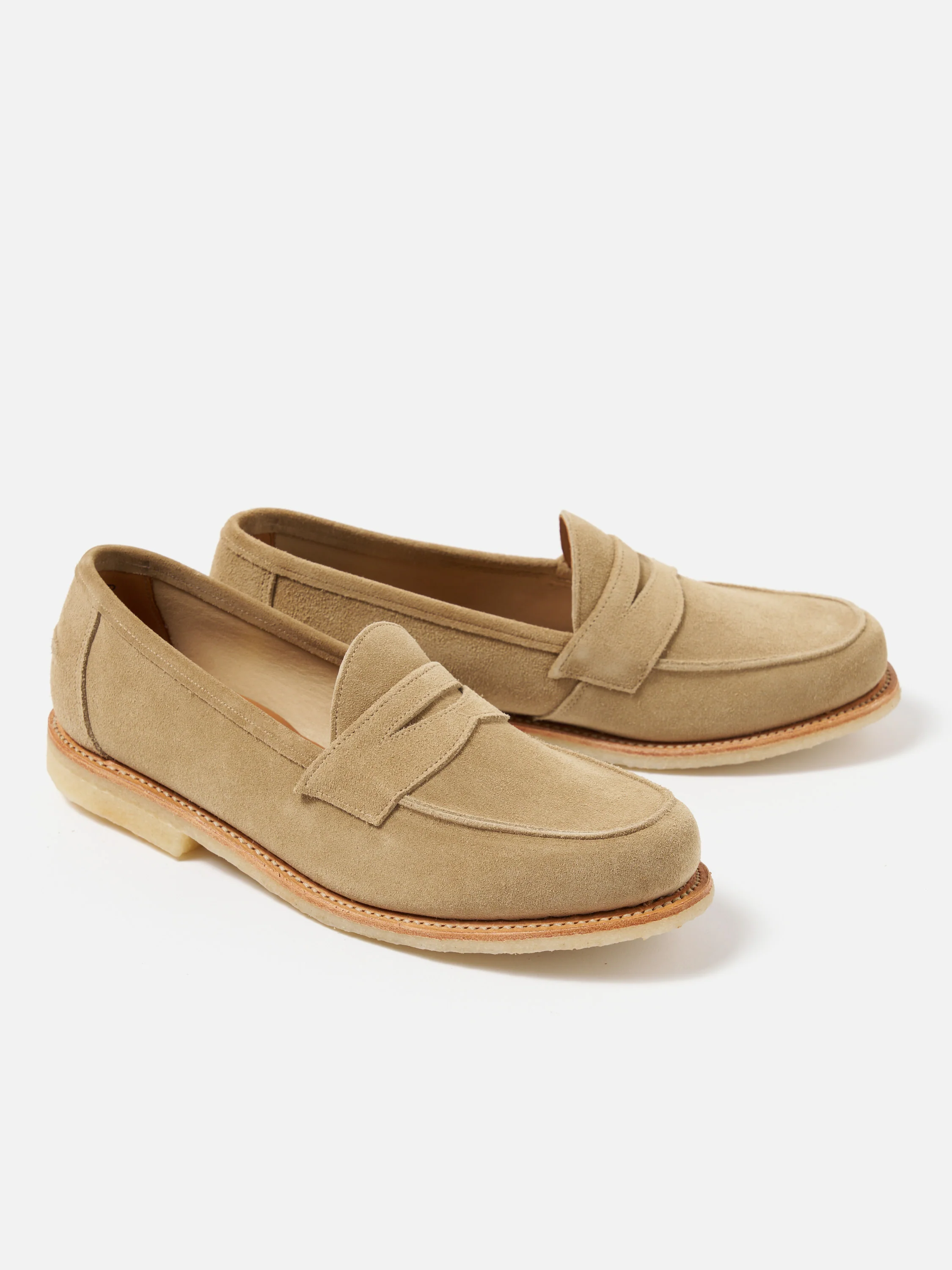 Sanders for Universal Works Milkshake Suede Edwin Loafer - Image 4