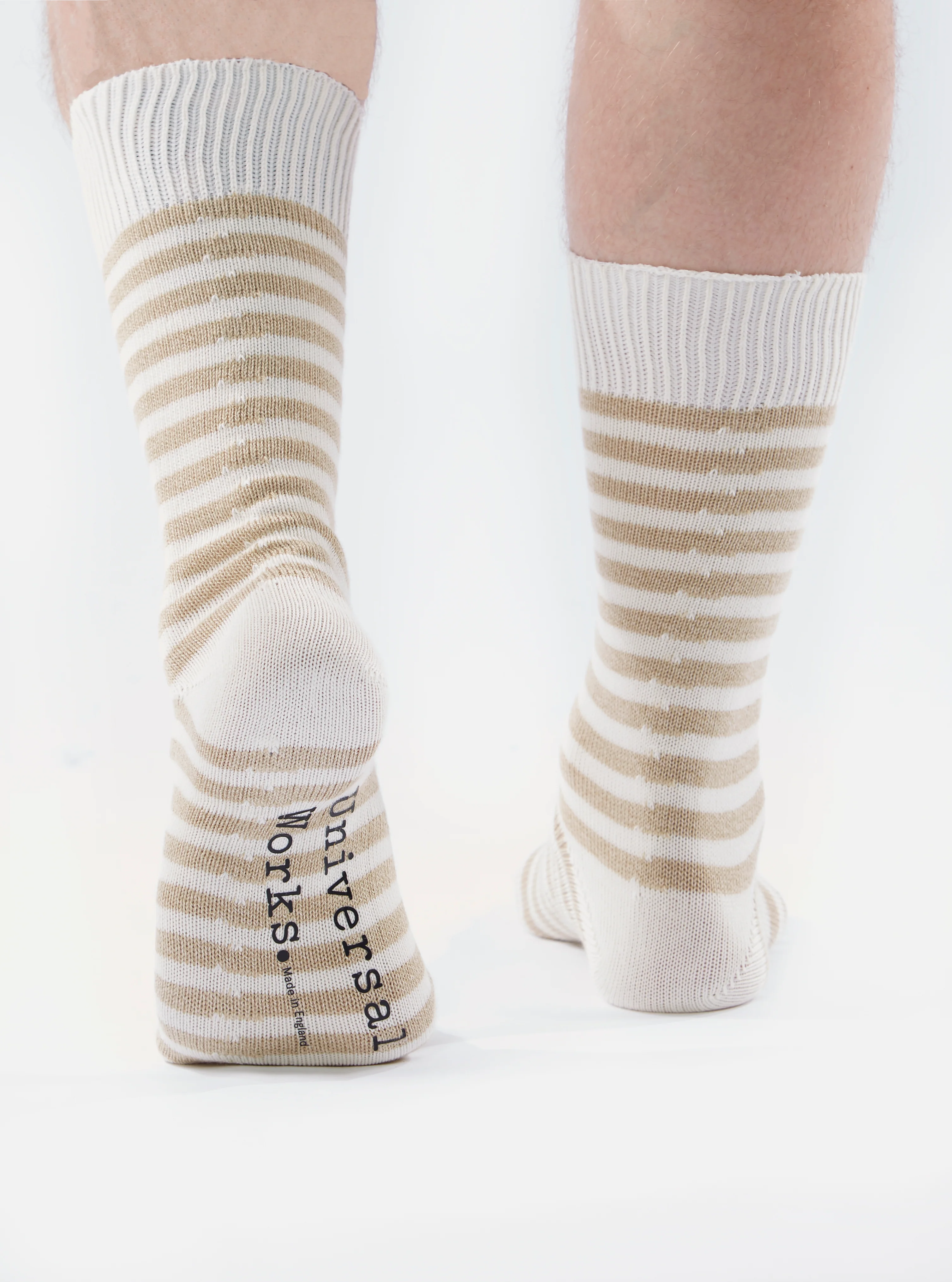 Ecru Cotton Stripe Sock - Image 5