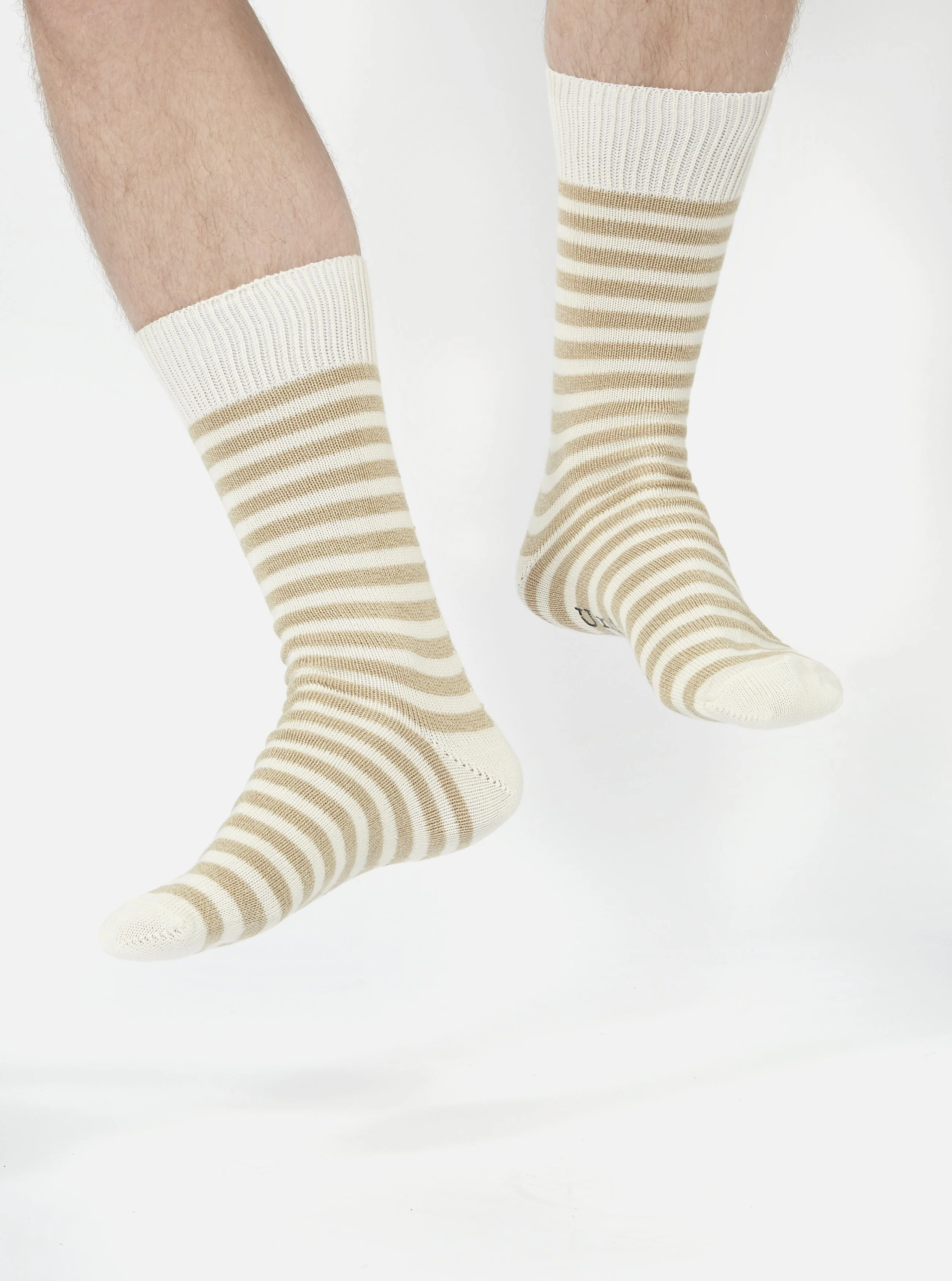 Ecru Cotton Stripe Sock - Image 6