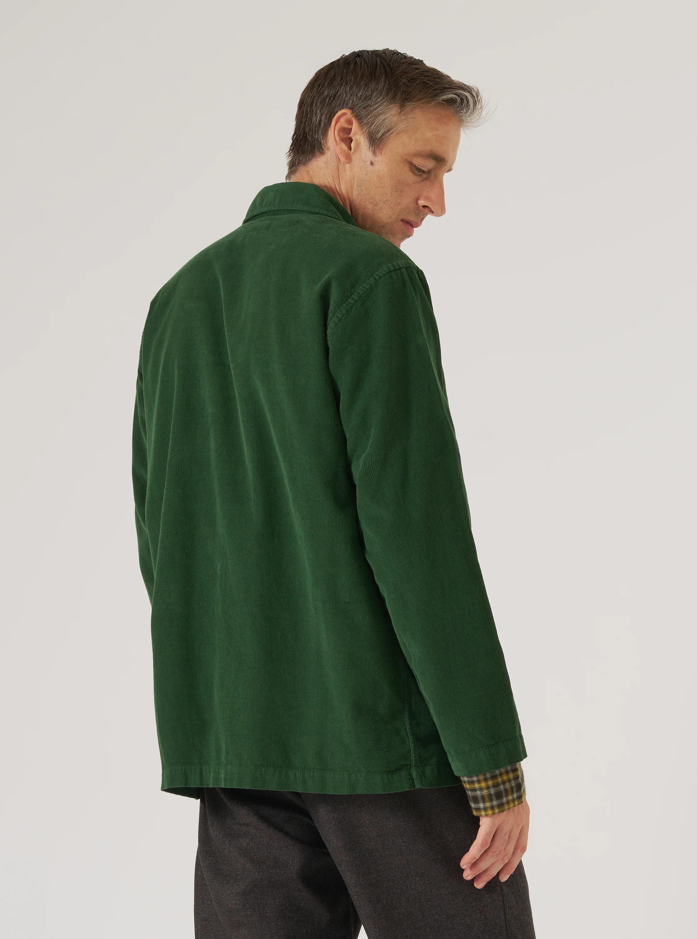 Green Fine Cord Bakers Overshirt - Image 3