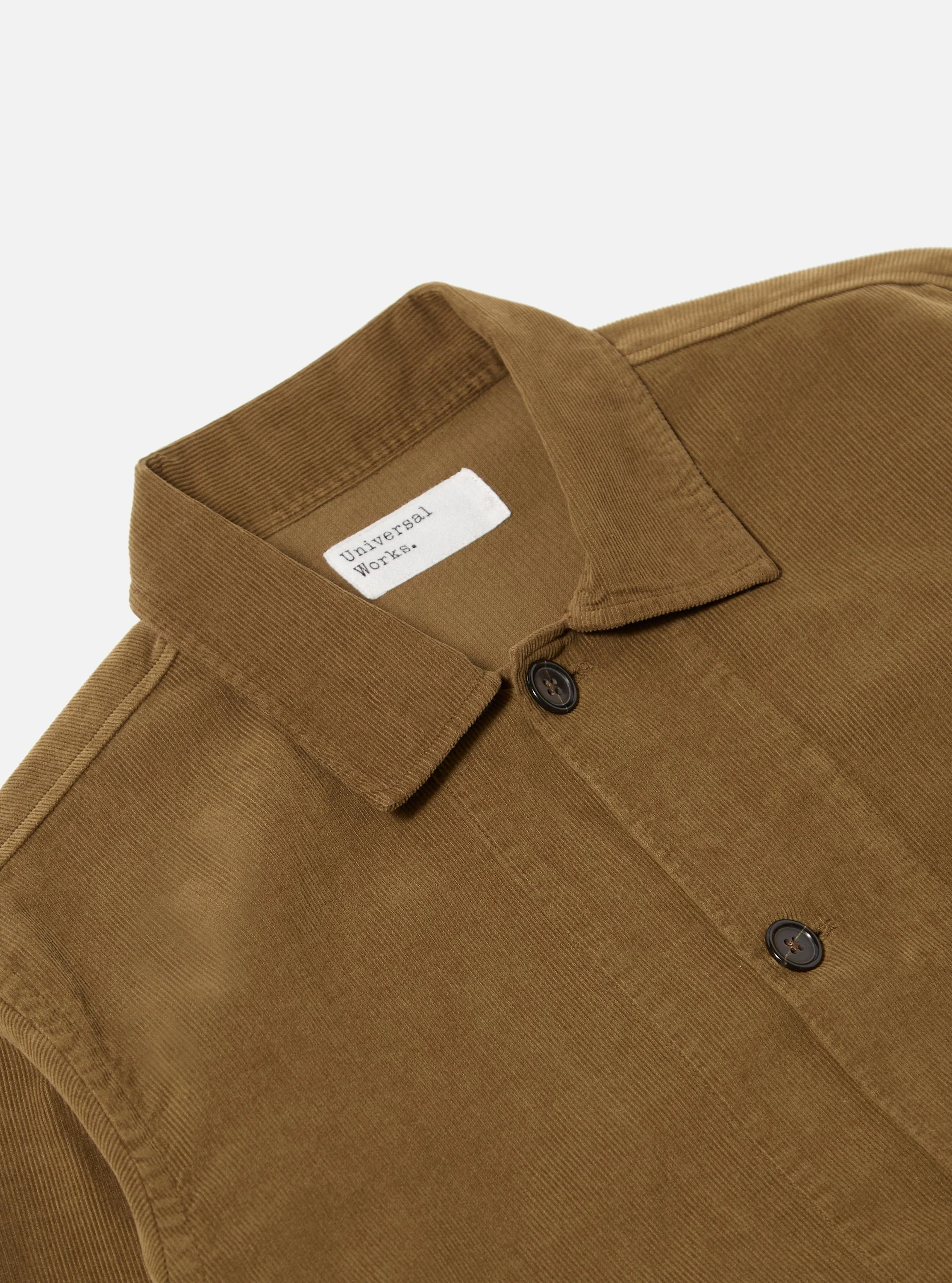 Khaki Fine Cord Bakers Overshirt - Image 5