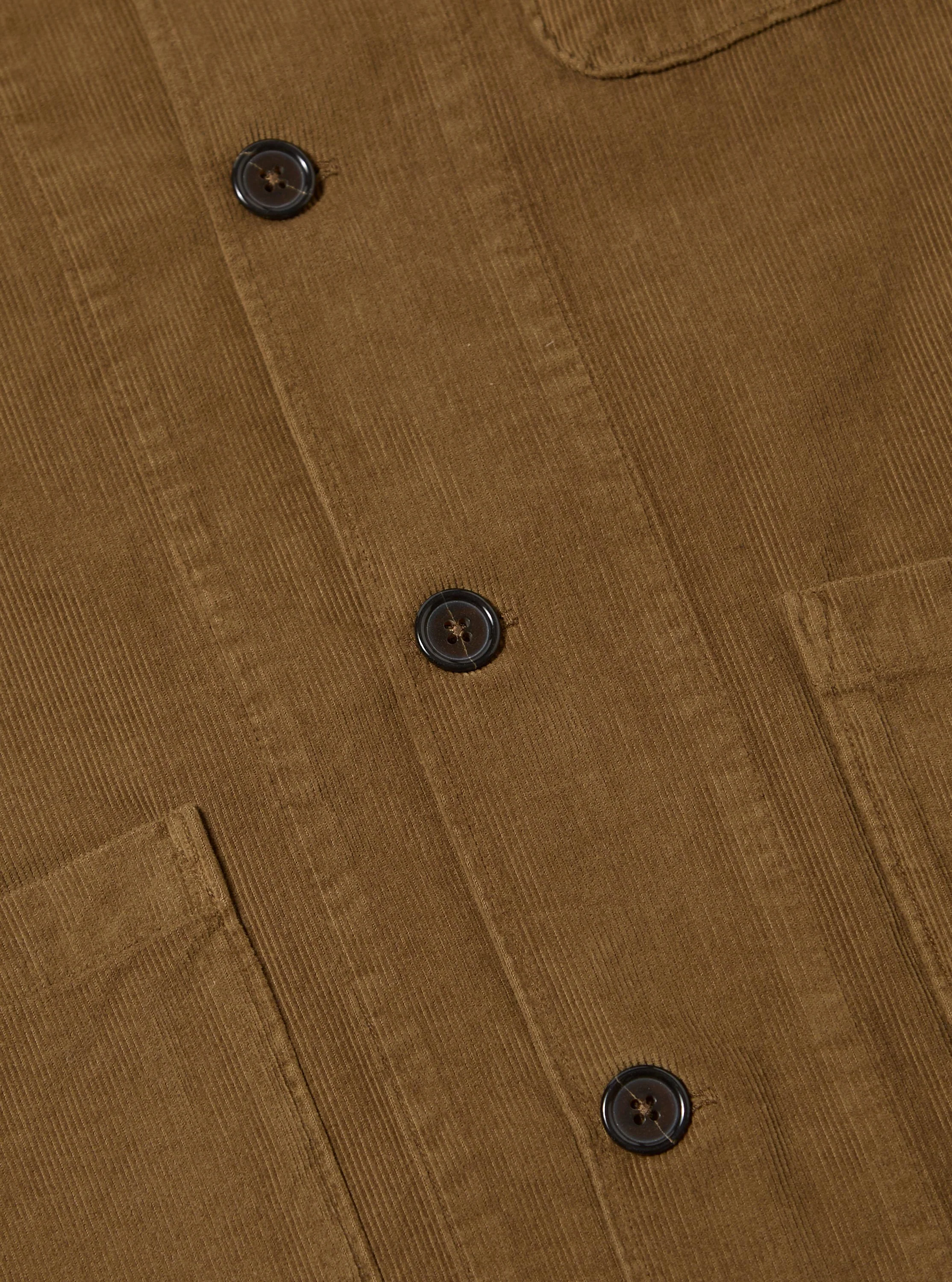 Khaki Fine Cord Bakers Overshirt - Image 7