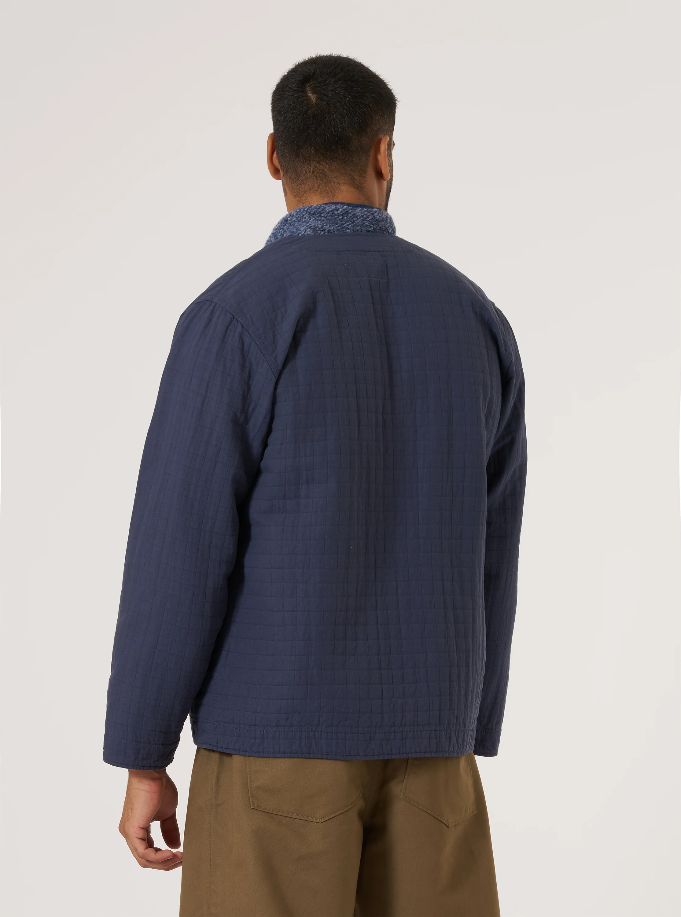 Navy Rahim Cotton Cabin Jacket - Image 3