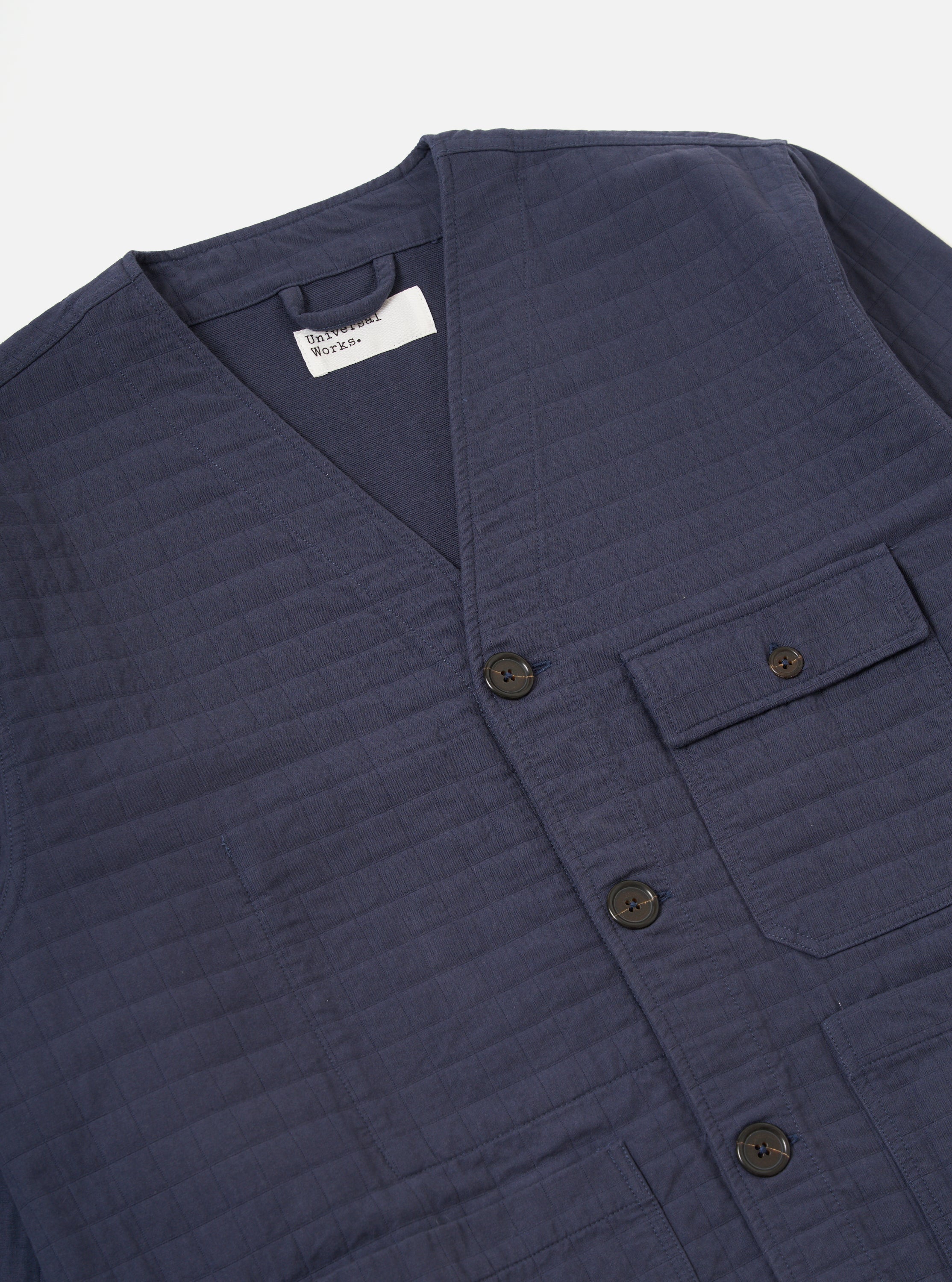 Navy Rahim Cotton Cabin Jacket - Image 6