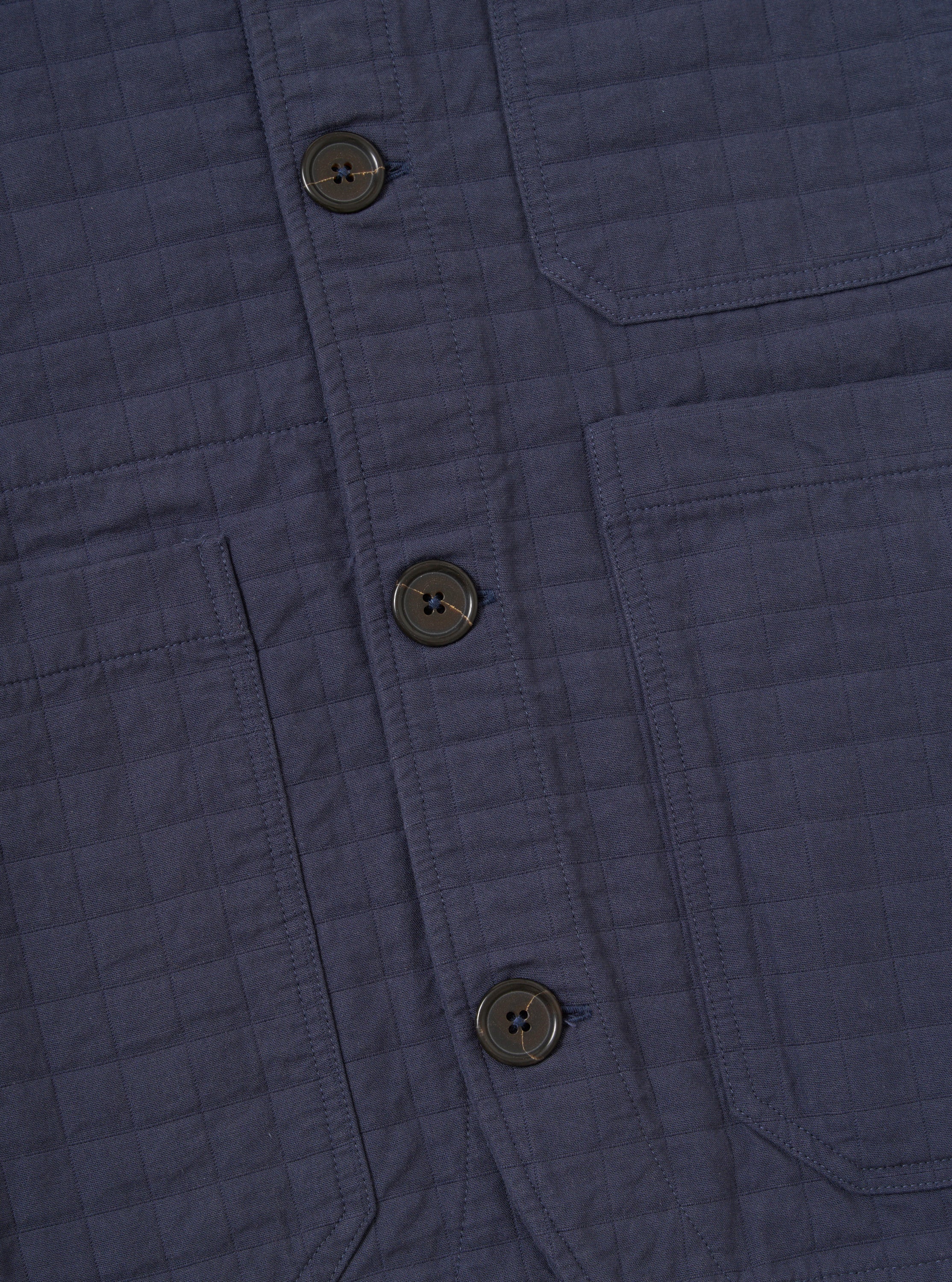 Navy Rahim Cotton Cabin Jacket - Image 8