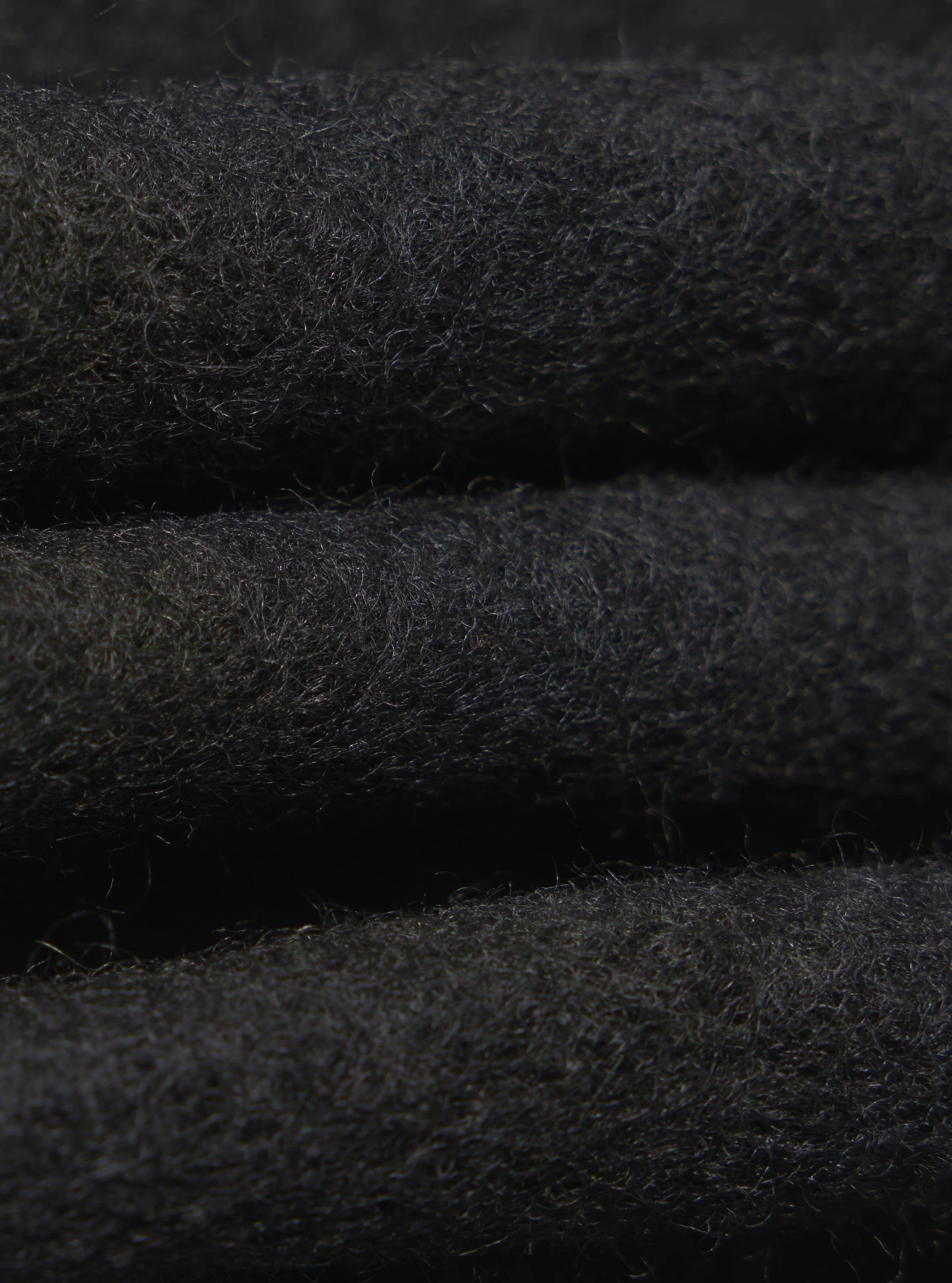 Black Wool Fleece Cardigan - Image 4