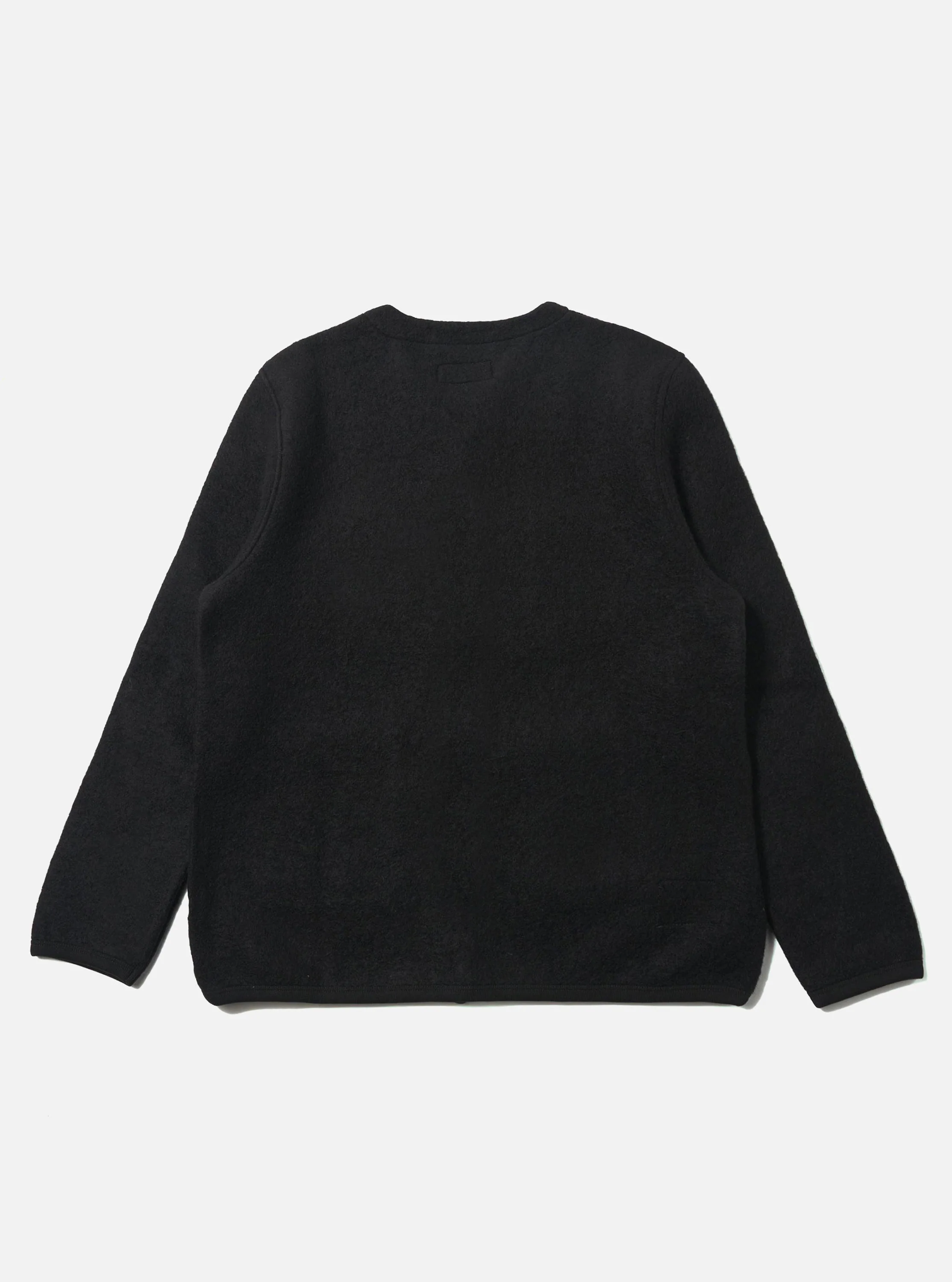Black Wool Fleece Cardigan - Image 5