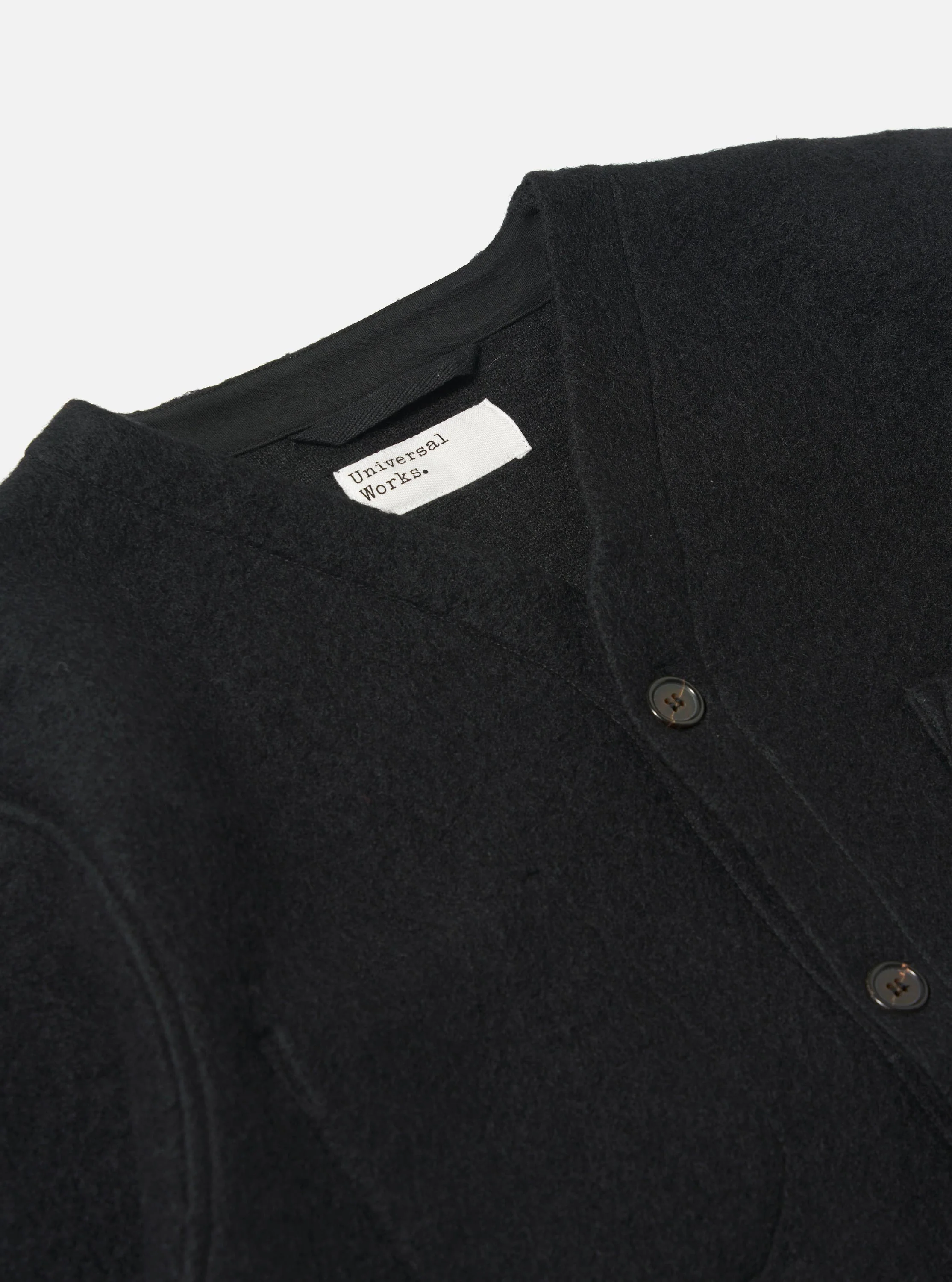 Black Wool Fleece Cardigan - Image 6