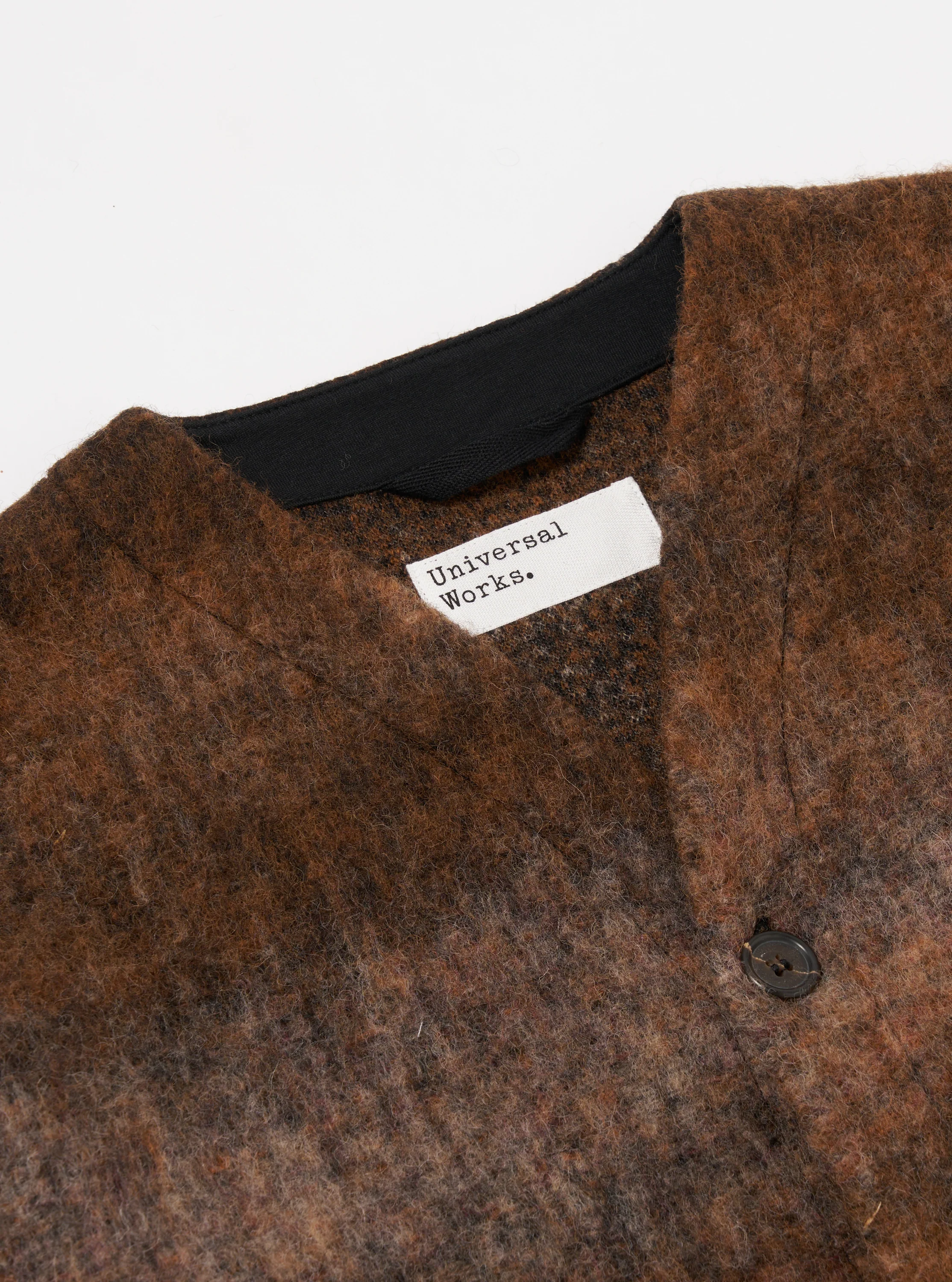 Brown Ombre Fleece Cardigan - Image 4