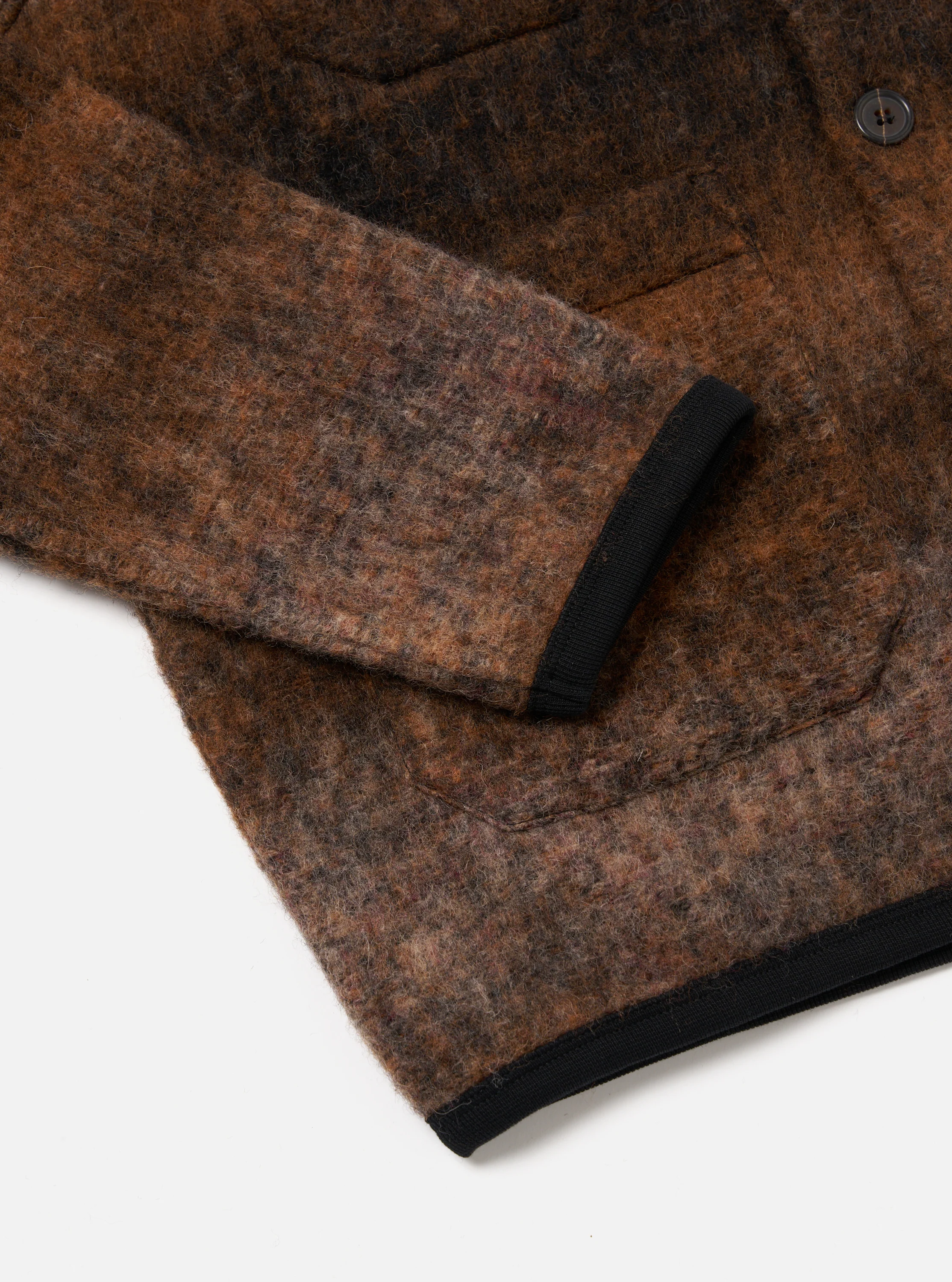 Brown Ombre Fleece Cardigan - Image 6