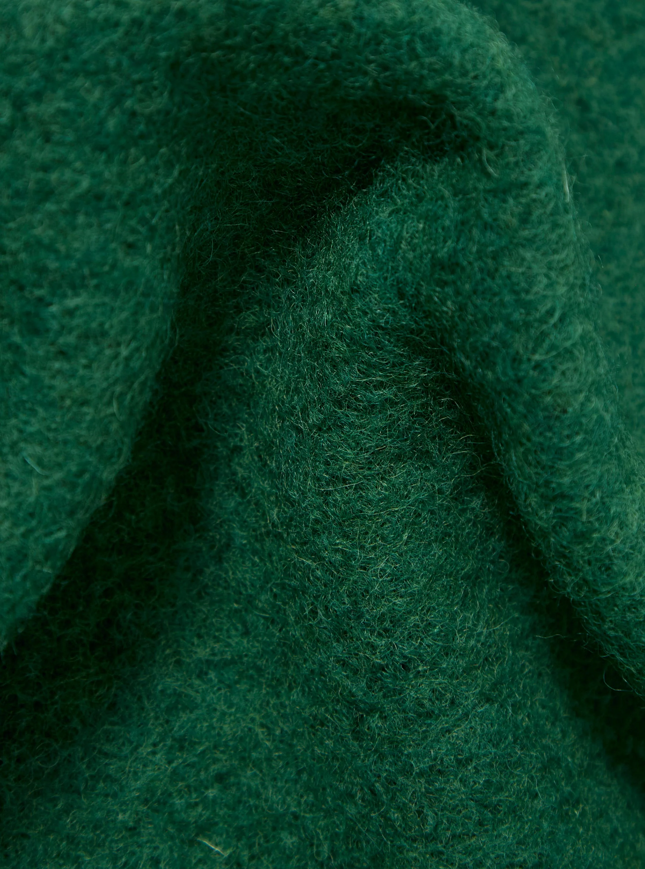 Green Wool Fleece Cardigan - Image 4