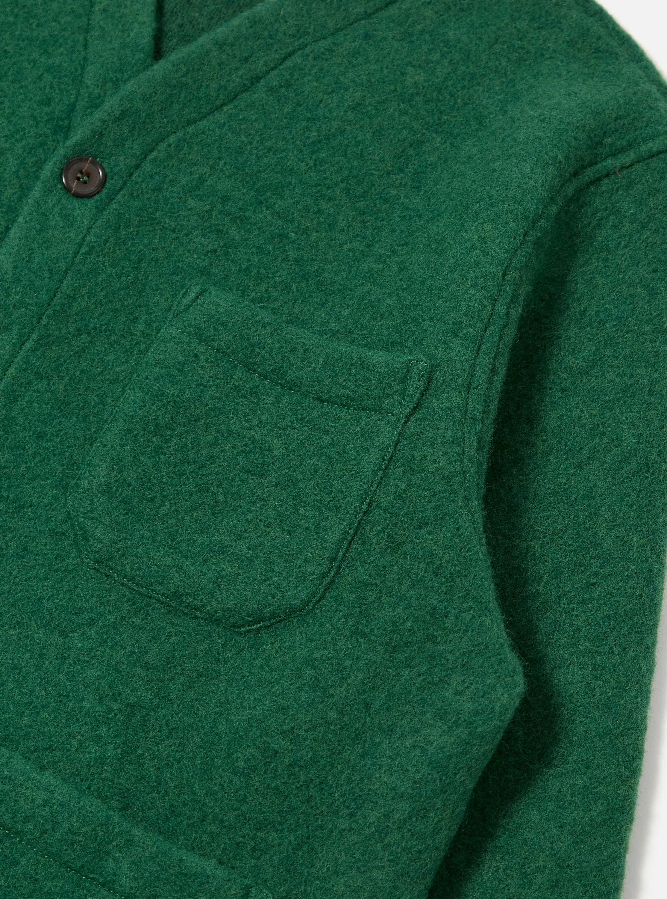 Green Wool Fleece Cardigan - Image 7
