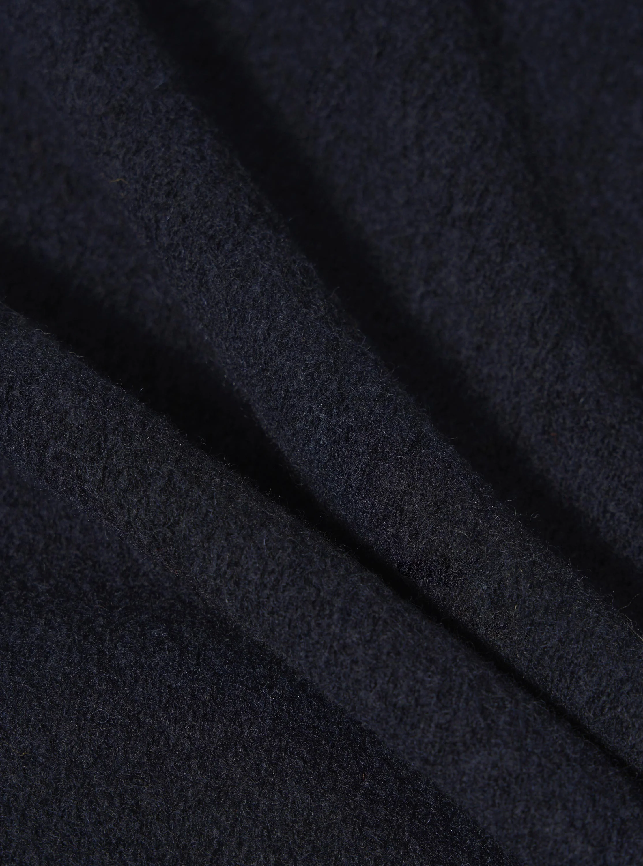 Navy Wool Fleece Cardigan - Image 4