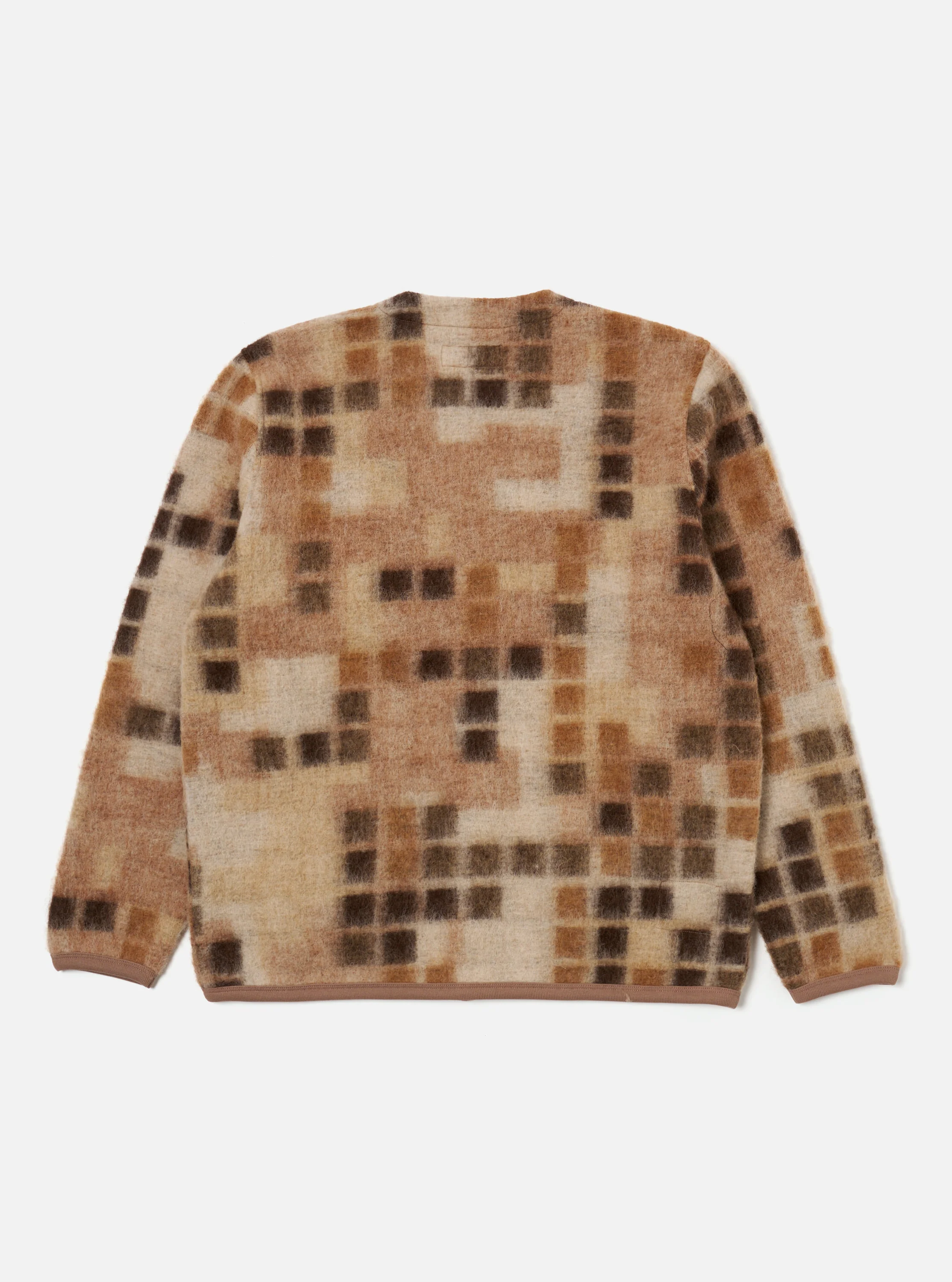 Sand Mosaic Fleece Cardigan - Image 3