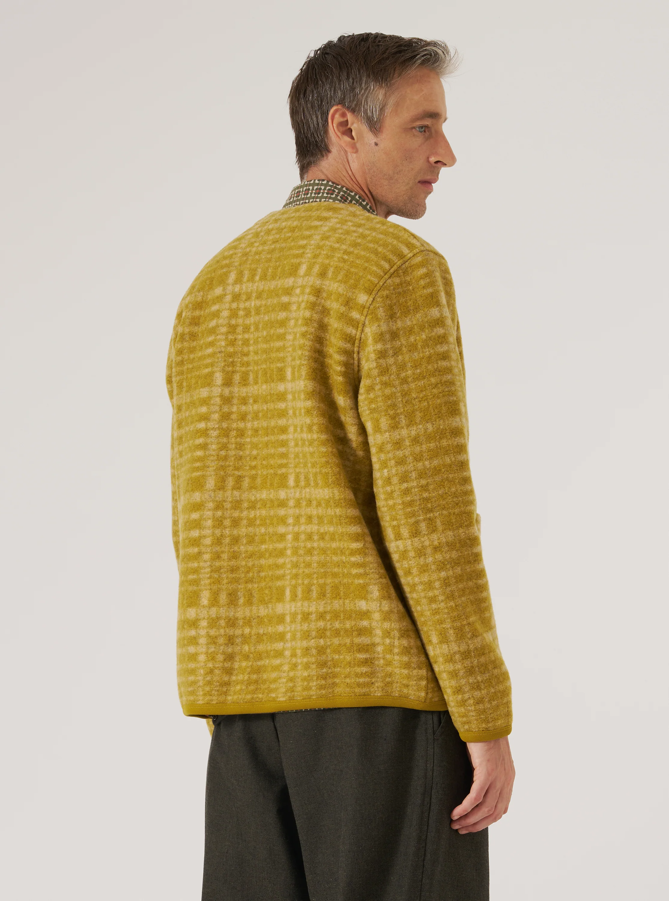 Yellow Telepass Fleece Cardigan - Image 3