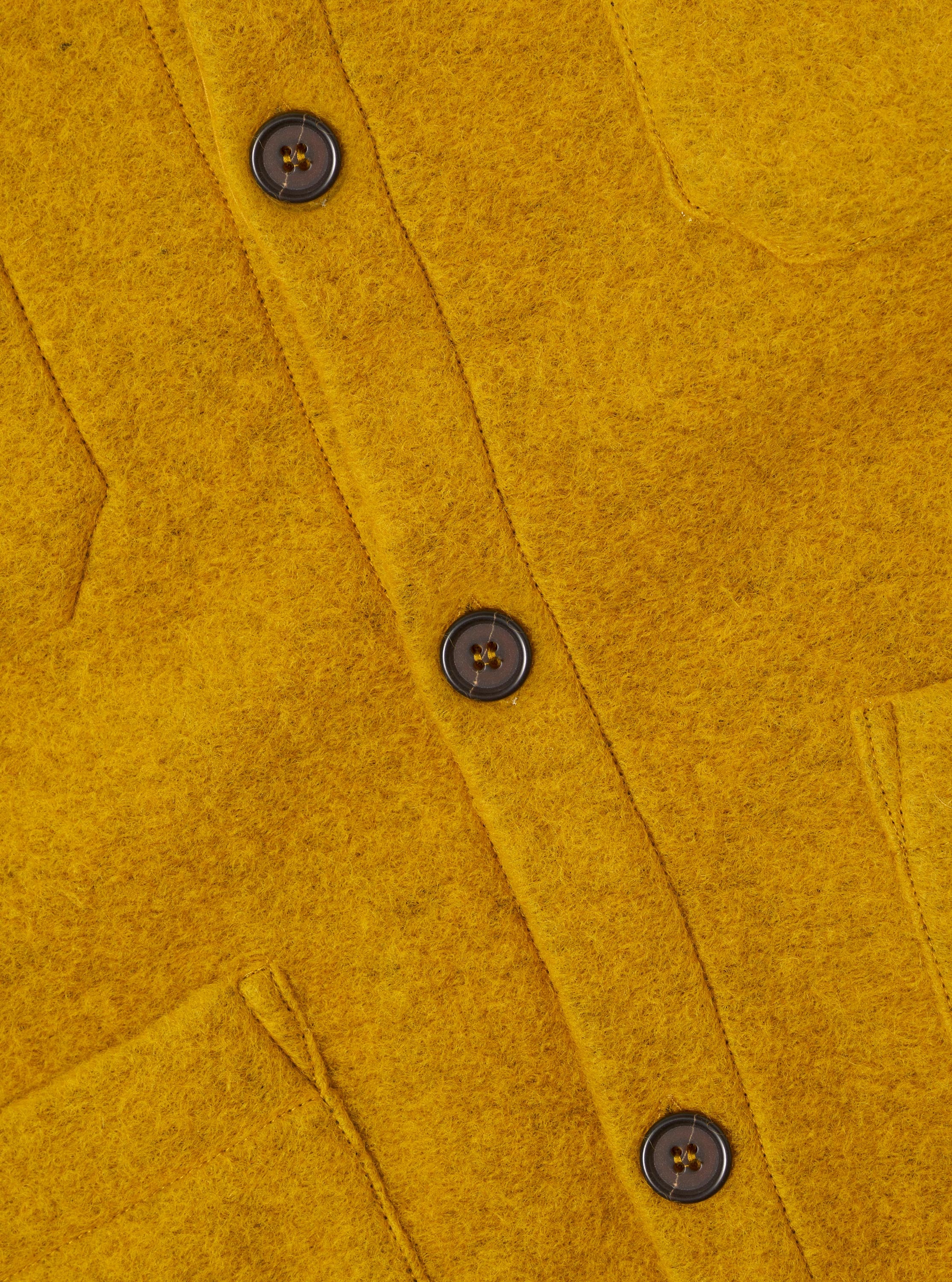 Yellow Wool Fleece Cardigan - Image 8