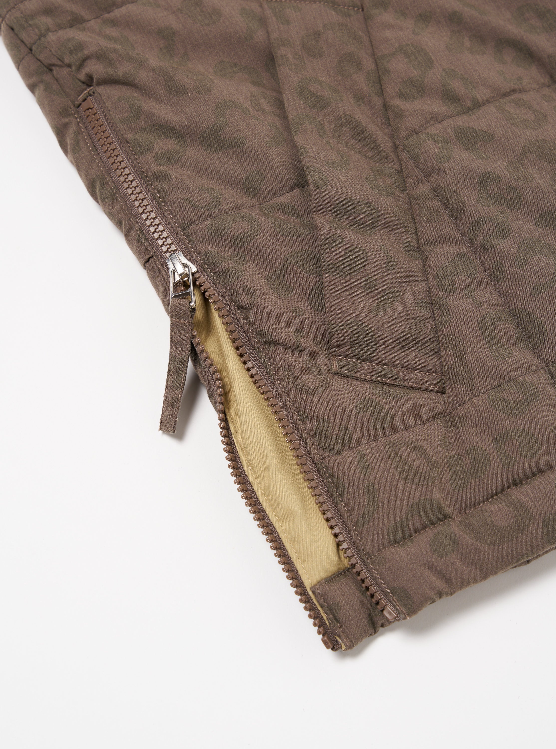 Sand Leopard Recycled Polytech Carlton Gilet - Image 6