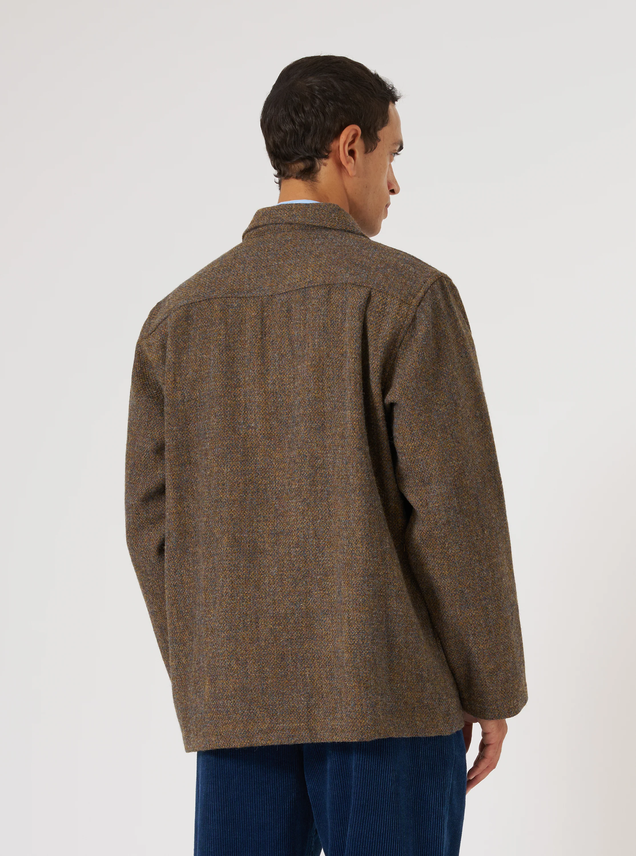 Gold Harris Tweed Plaid Easy Jacket - Image 3
