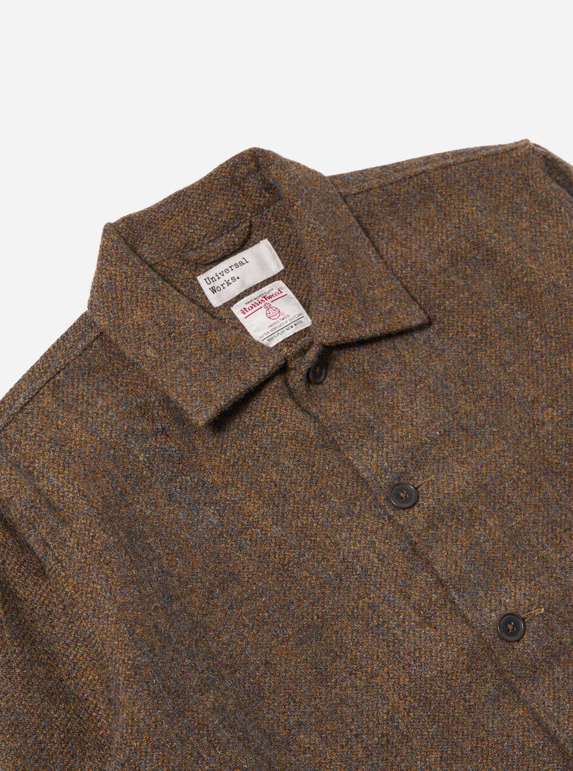 Gold Harris Tweed Plaid Easy Jacket - Image 6