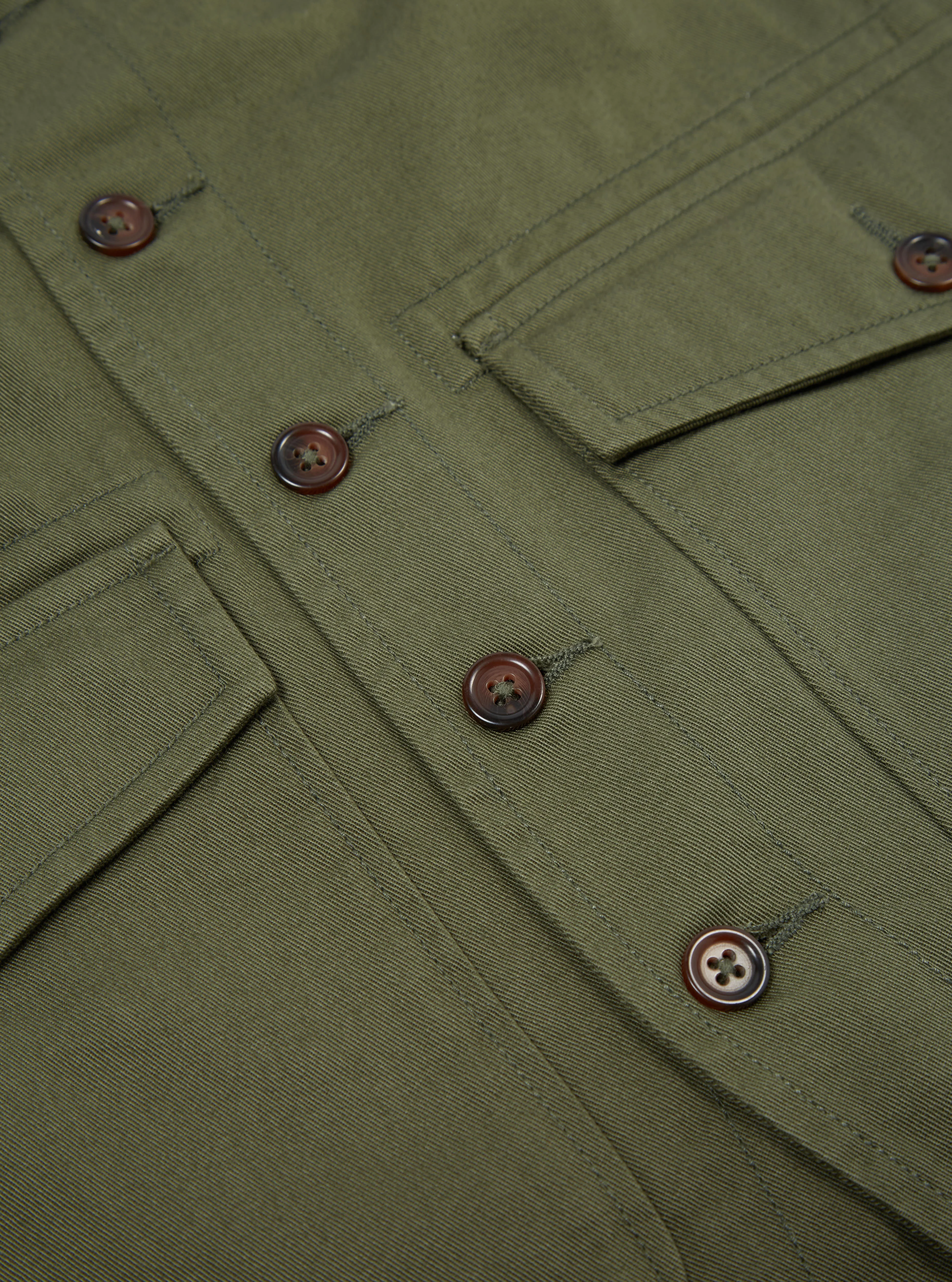 Light Olive Twill Field Waistcoat - Image 6