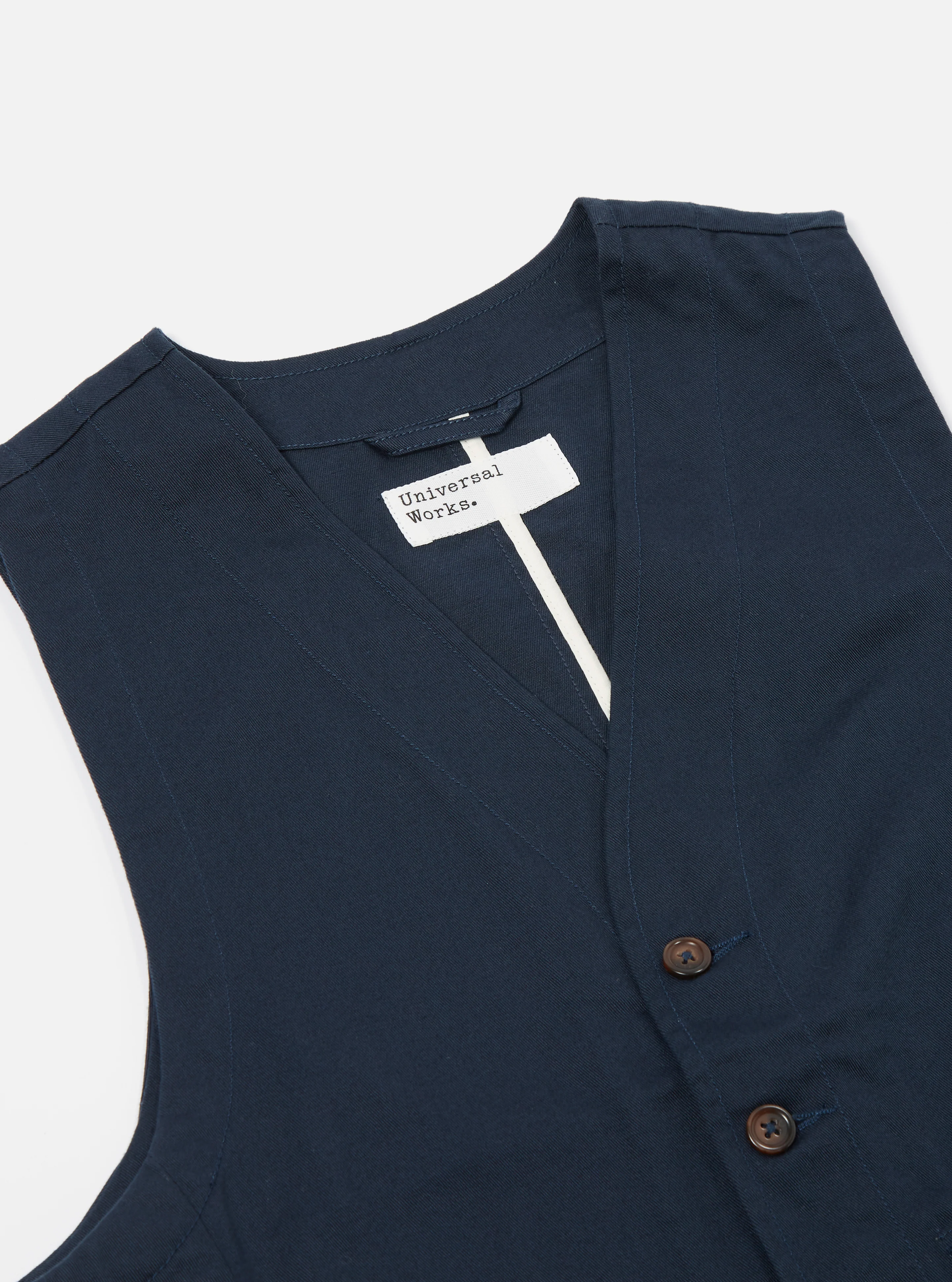 Navy Twill Field Waistcoat - Image 4