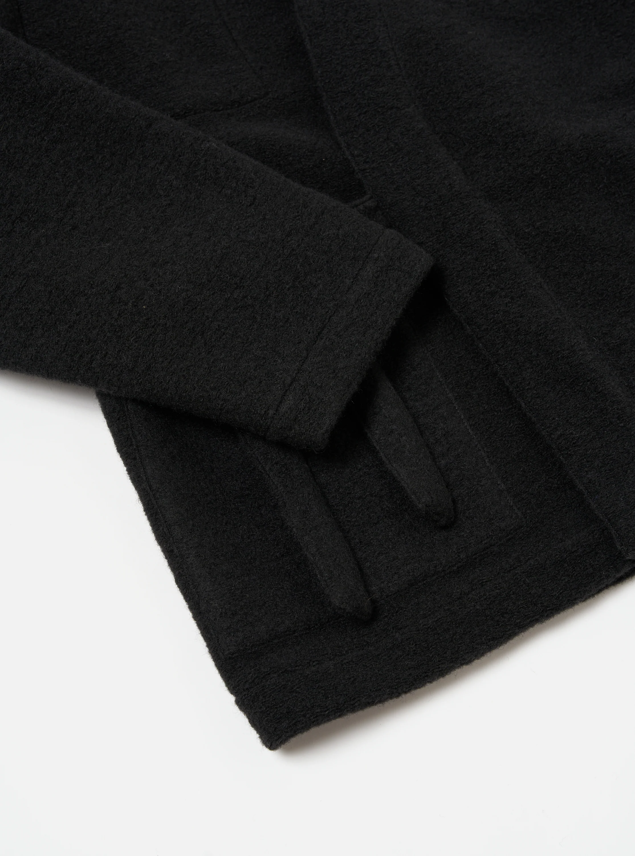 Black Wool Fleece Kyoto Work Jacket - Image 6