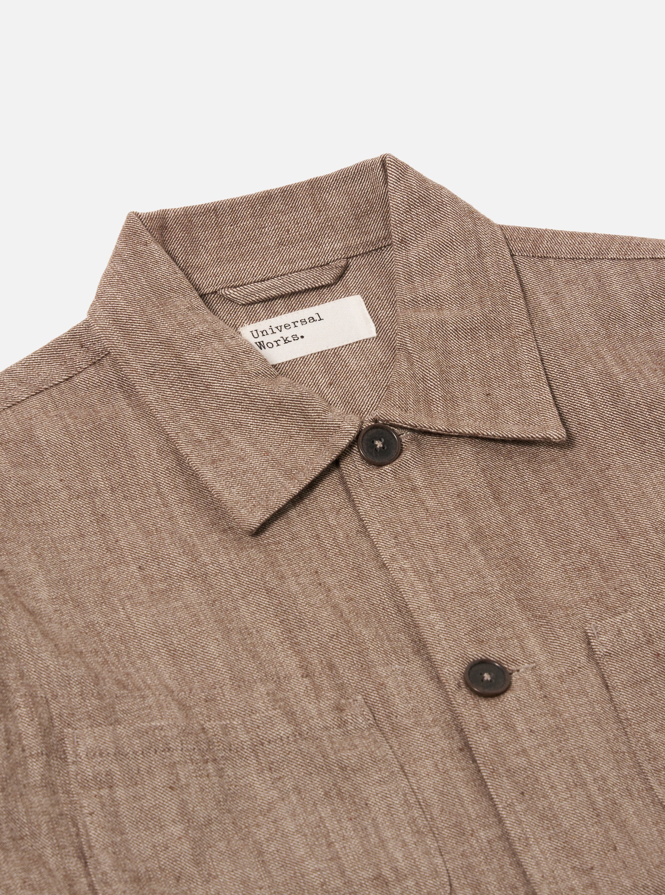 Brown Vintage Twill Weave Labour Jacket - Image 4