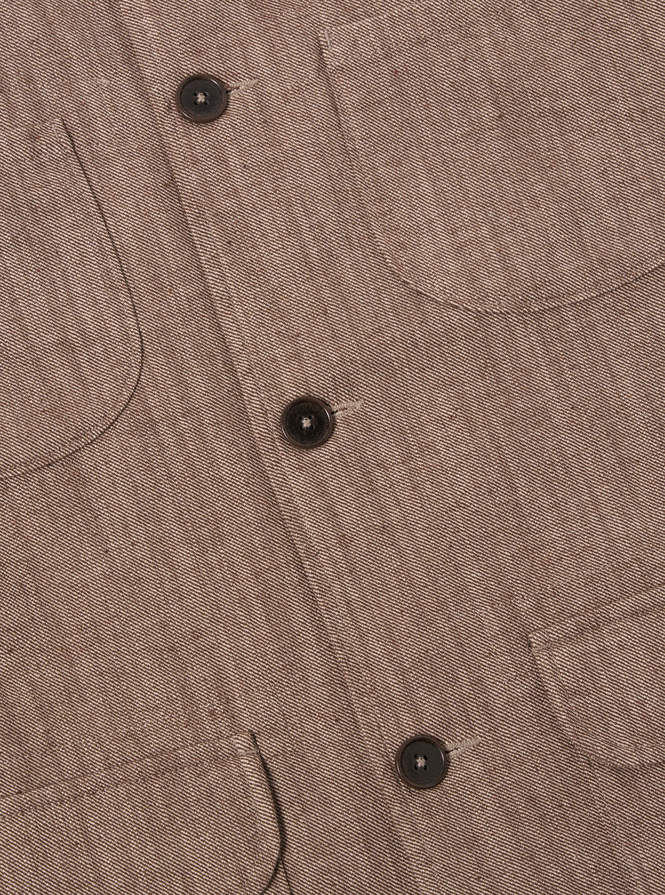 Brown Vintage Twill Weave Labour Jacket - Image 6