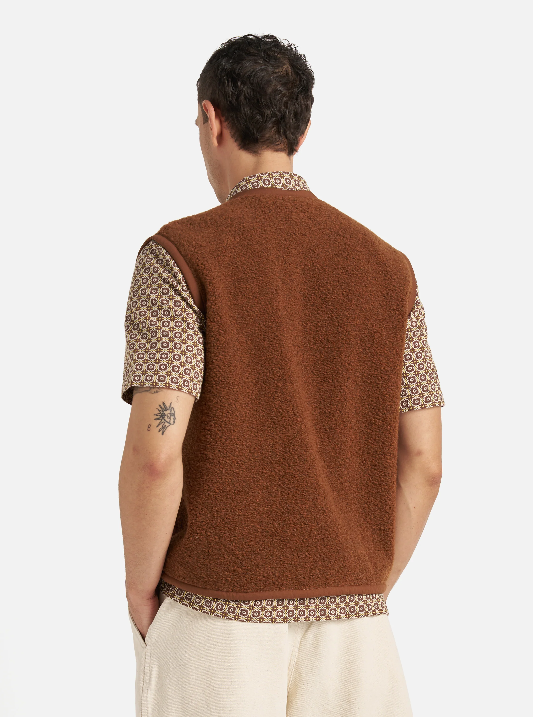 Brown Alvar Fleece Lancaster Gilet - Image 3