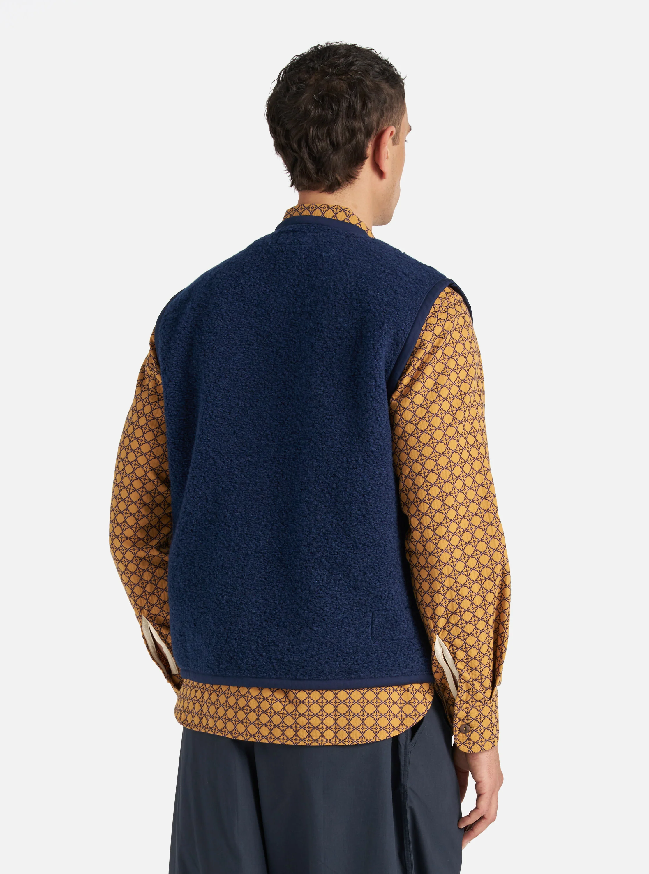 Navy Alvar Fleece Lancaster Gilet - Image 3