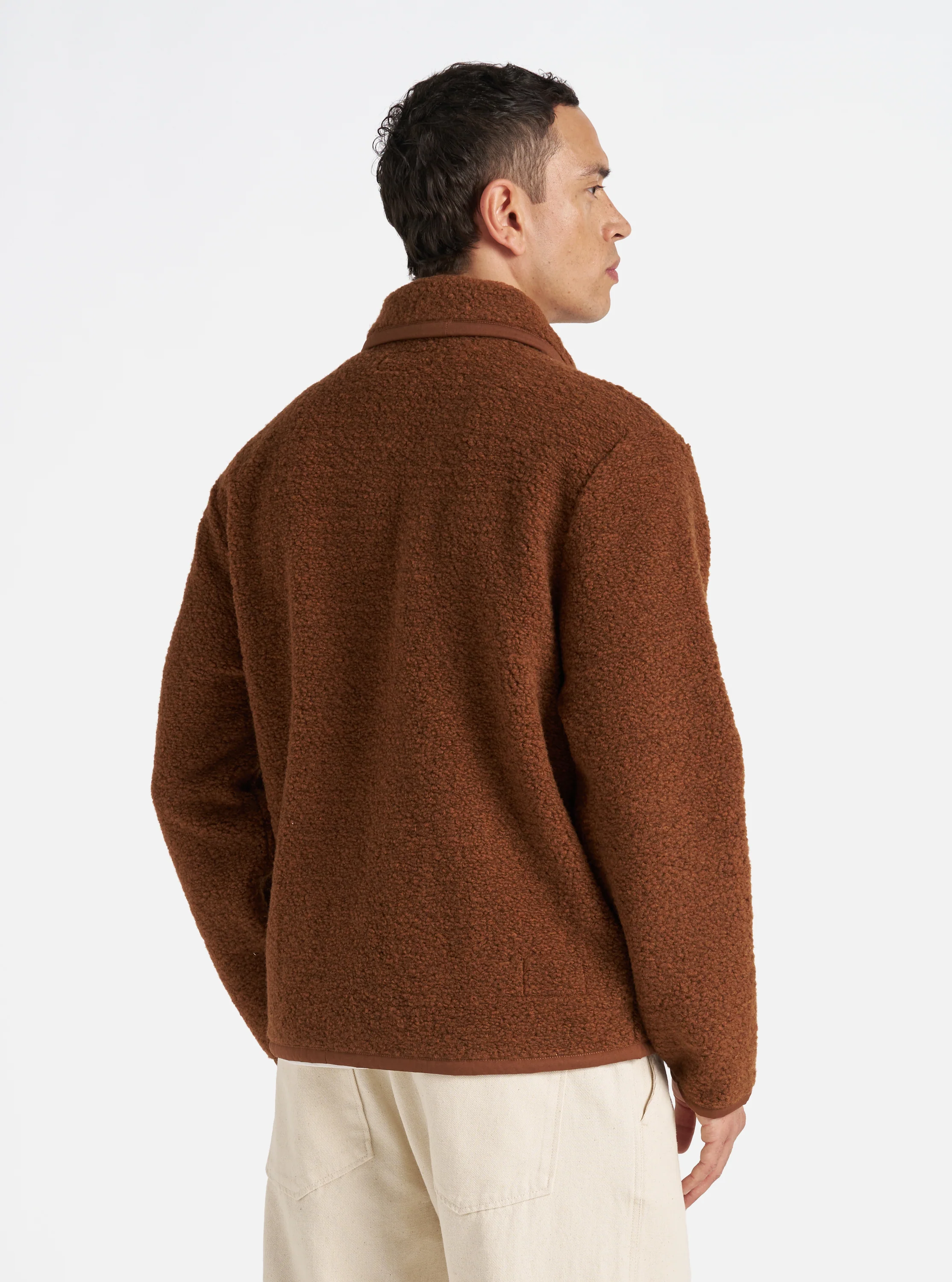 Brown Alvar Fleece Lancaster Jacket - Image 3