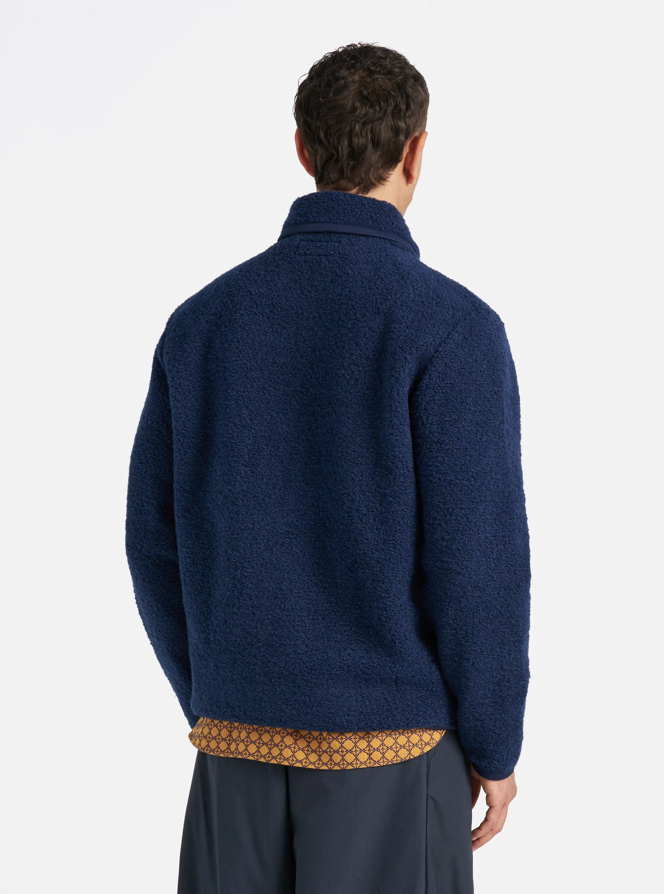 Navy Alvar Fleece Lancaster Jacket - Image 3