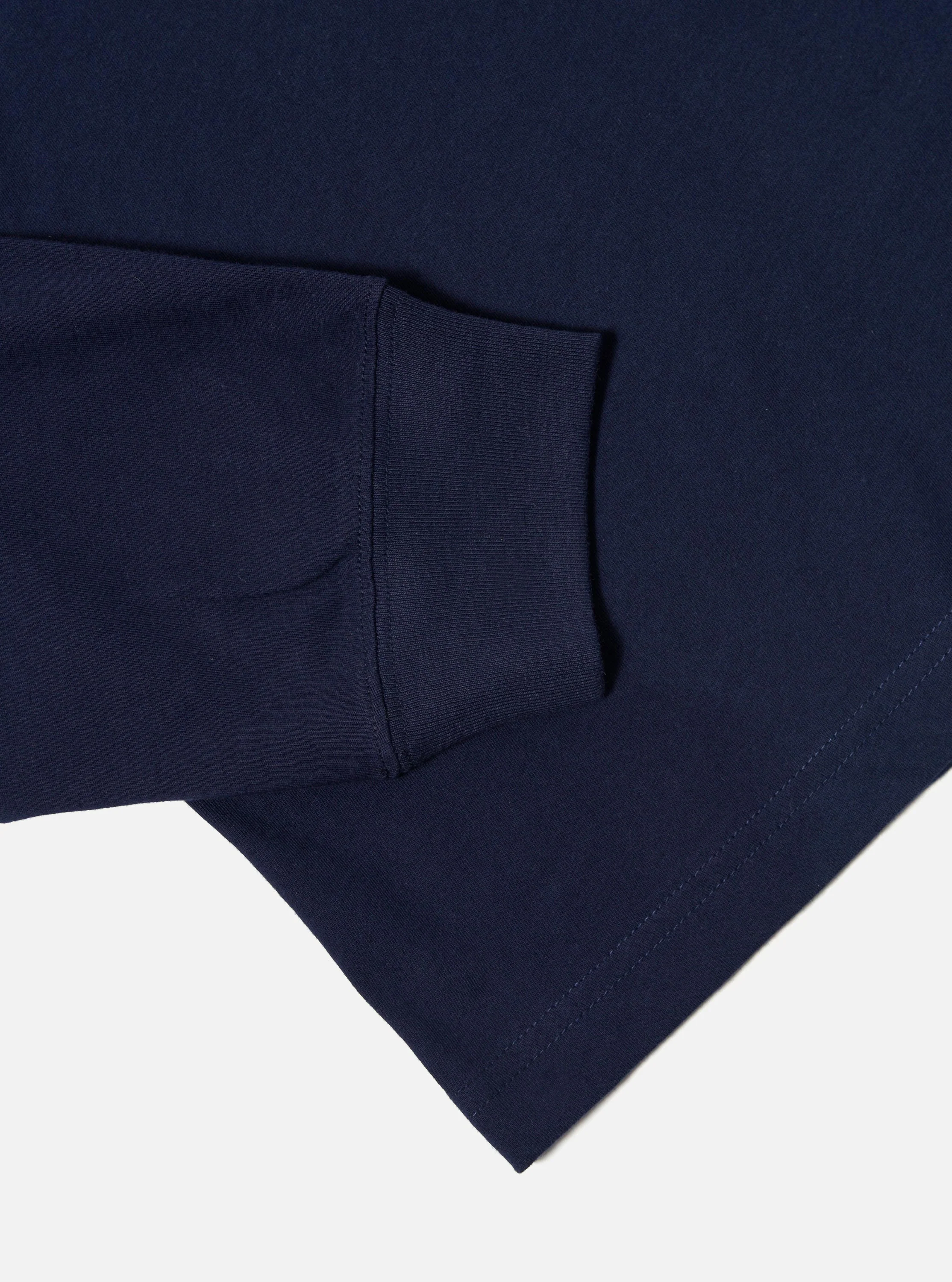 Paraboot x Universal Works Navy Single Jersey Long Sleeve Tee - Image 8