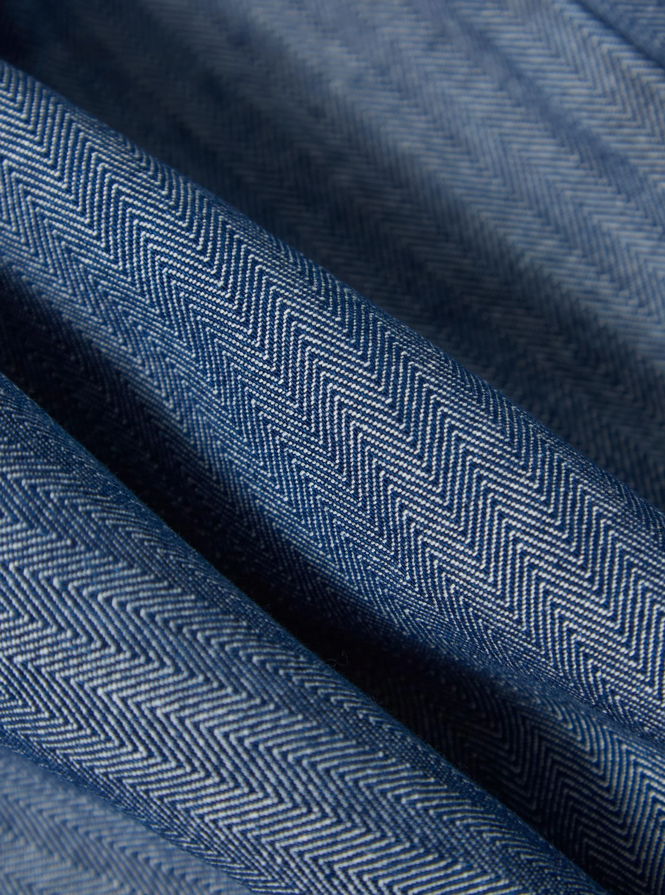 Indigo Denim Herringbone Manor Jacket - Image 4