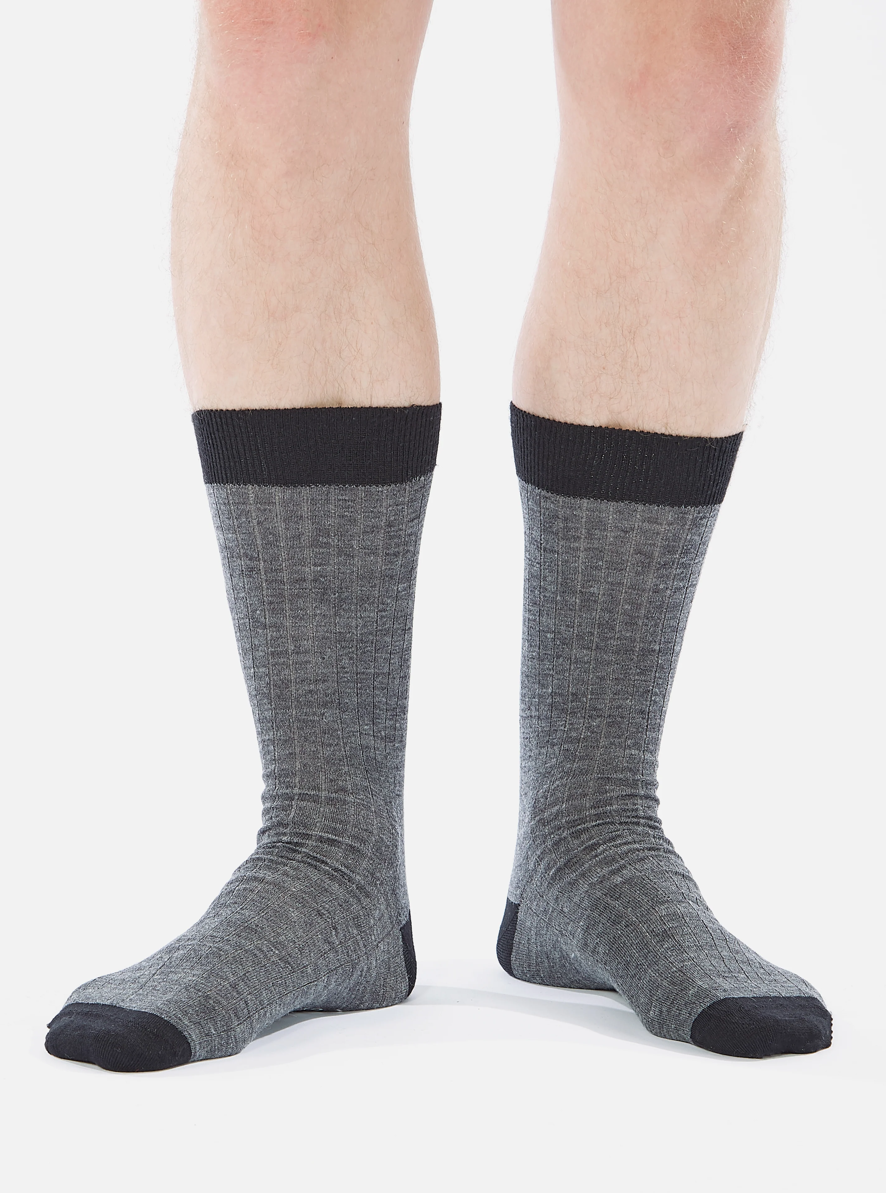 Grey Marl Merino Merino Classic Sock - Image 3