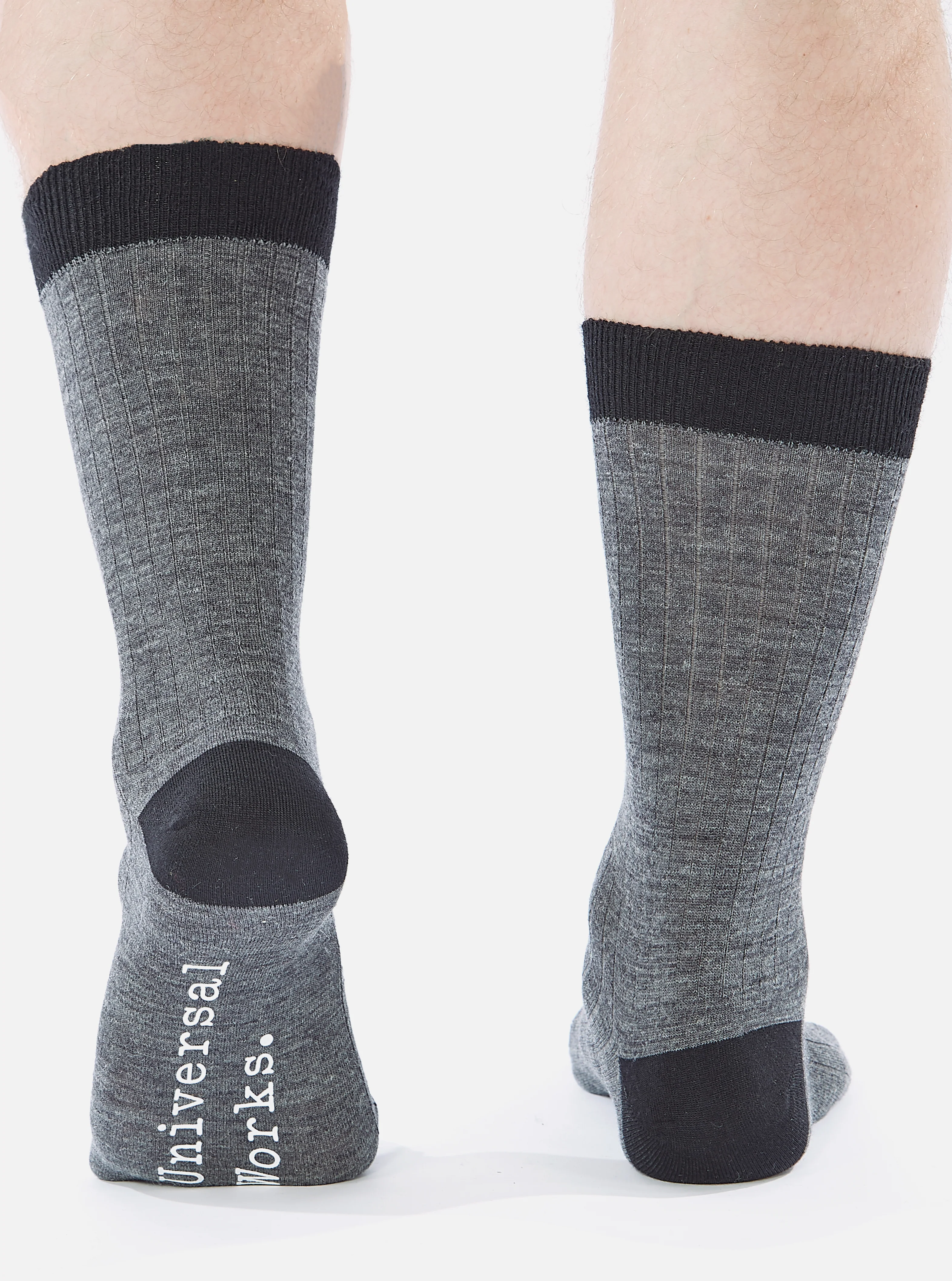 Grey Marl Merino Merino Classic Sock - Image 5