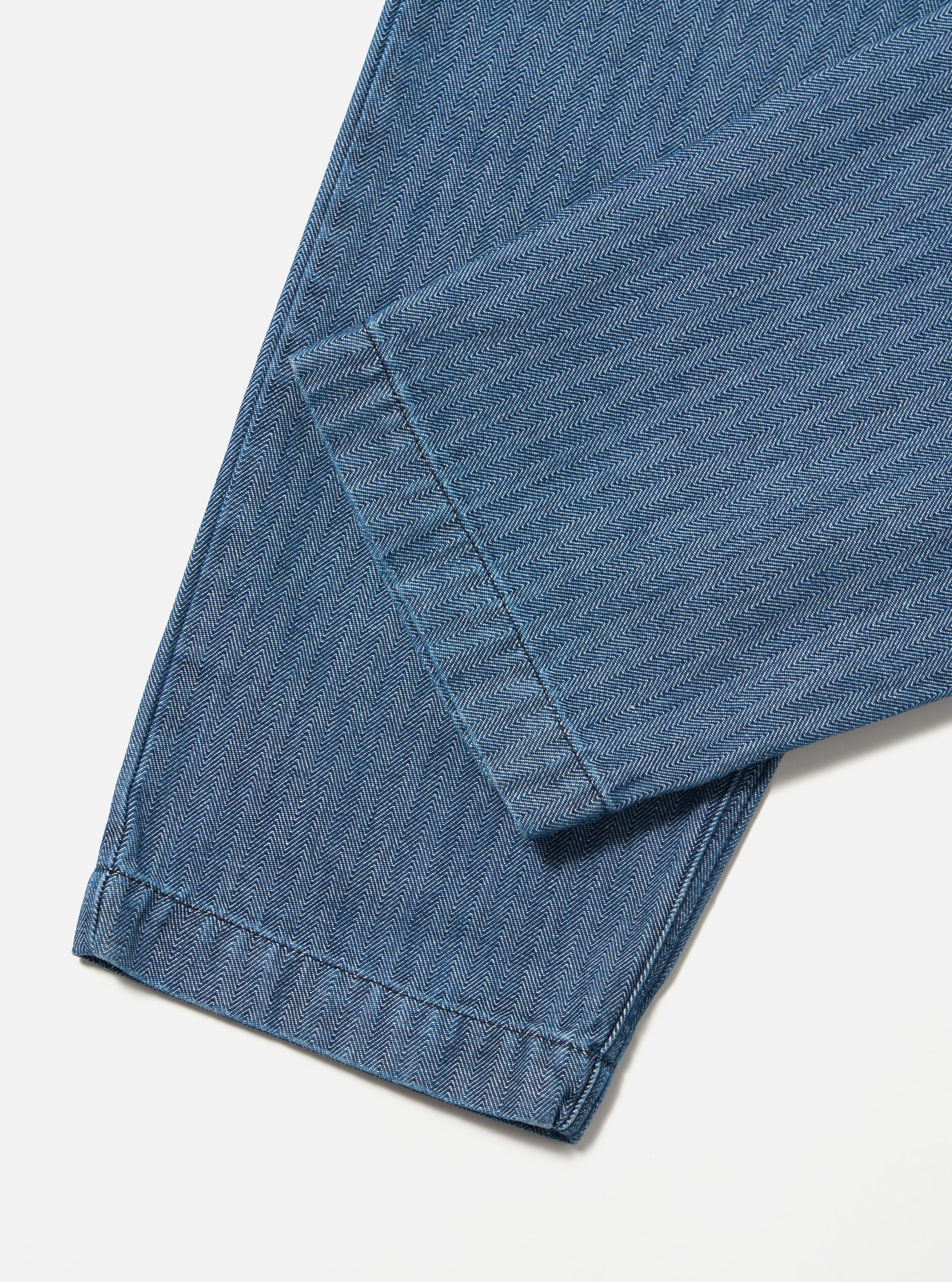 Indigo Denim Herringbone Military Chino - Image 8